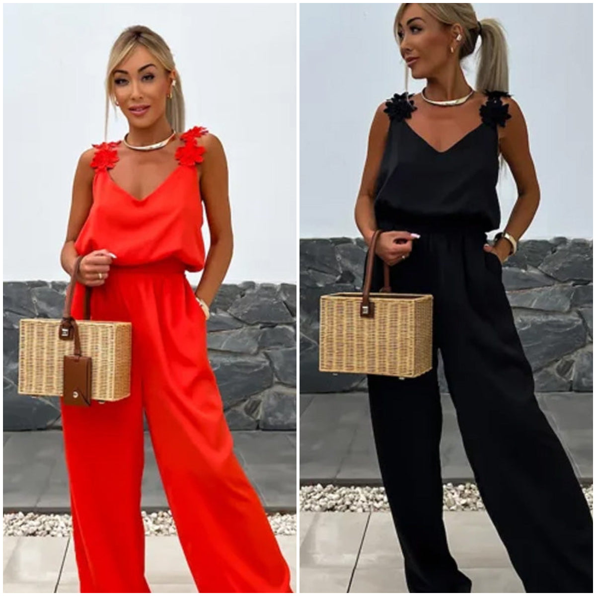 🔥Women's Sleeveless Wide Leg Jumpsuit