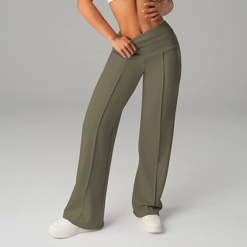 💞50K+ SOLD!☕🧘♀️Women's High Waist Wide Leg Pants – Soft stretch fabric, gentle tummy control! Flattering fit for every shape. Easy pull-on, no tricky buttons. Your everyday essential. 🧵🦵