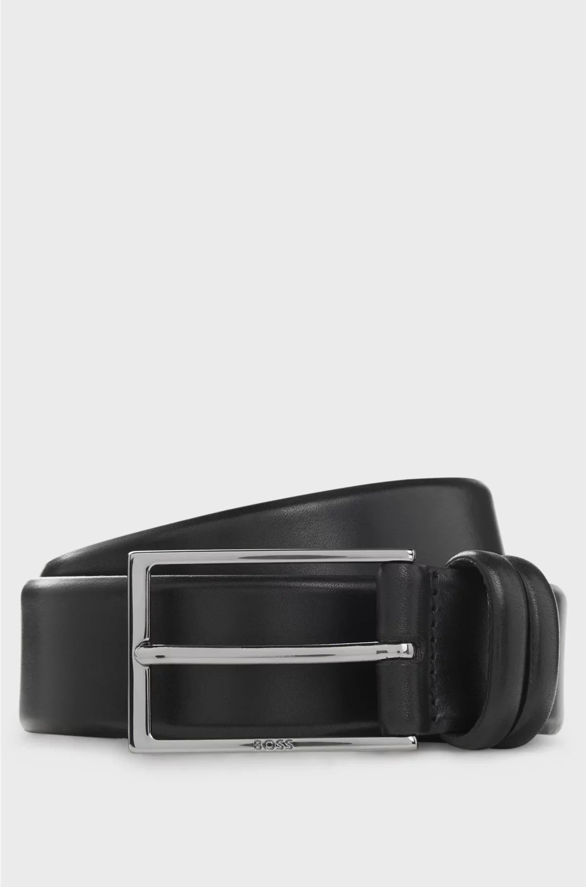 VEGETABLE-TANNED LEATHER BELT WITH GUNMETAL HARDWARE