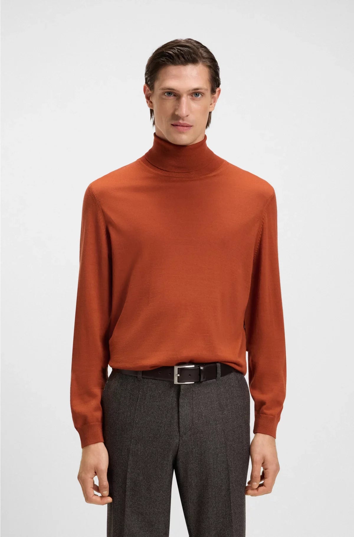 REGULAR-FIT ROLLNECK SWEATER IN MERINO WOOL