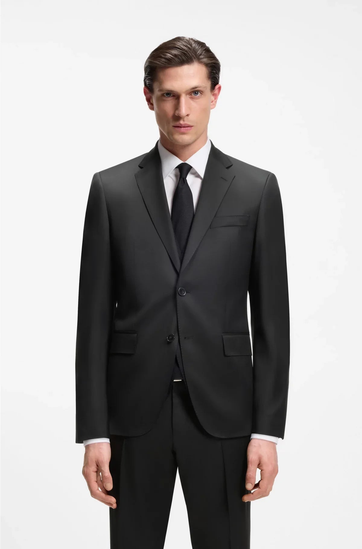 REGULAR-FIT SUIT JACKET IN VIRGIN-WOOL SERGE