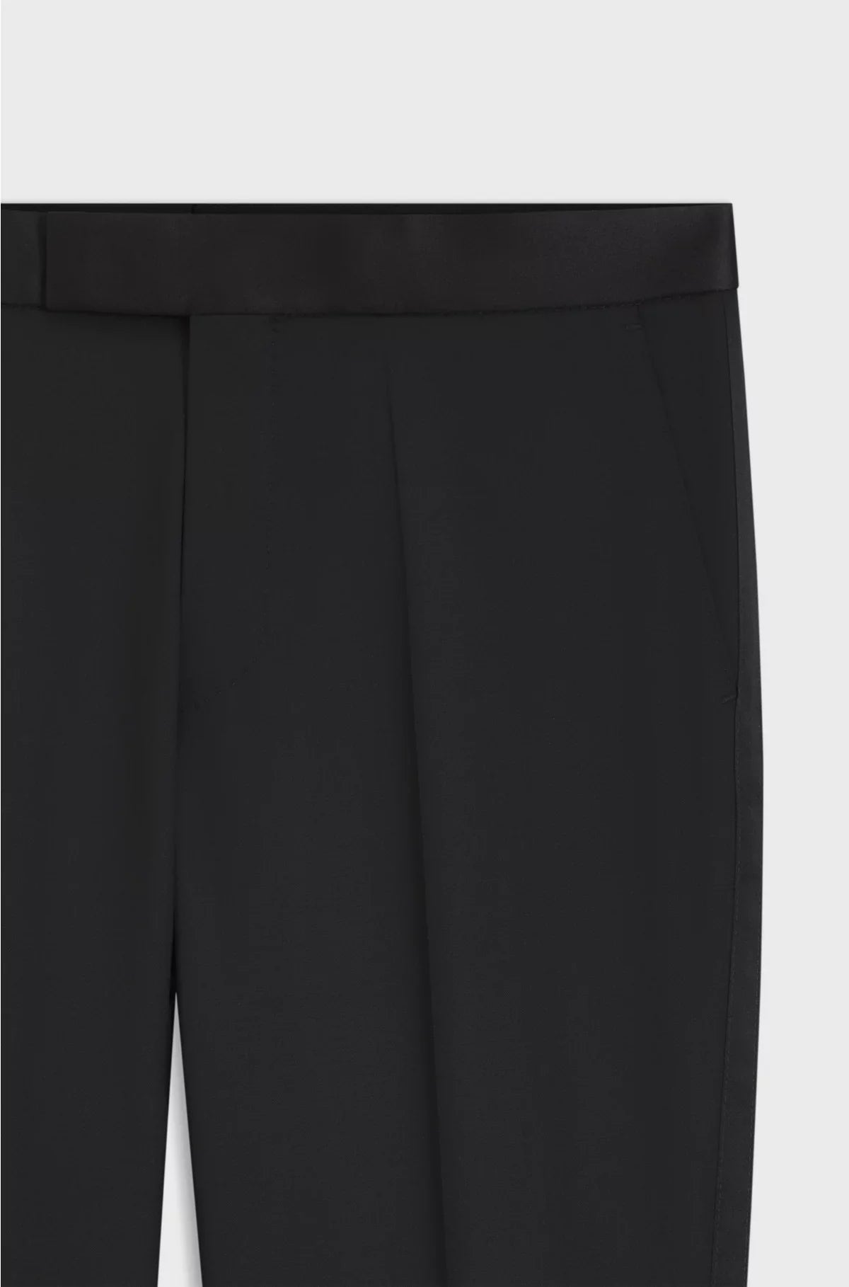 REGULAR-FIT TUXEDO TROUSERS IN VIRGIN-WOOL SERGE