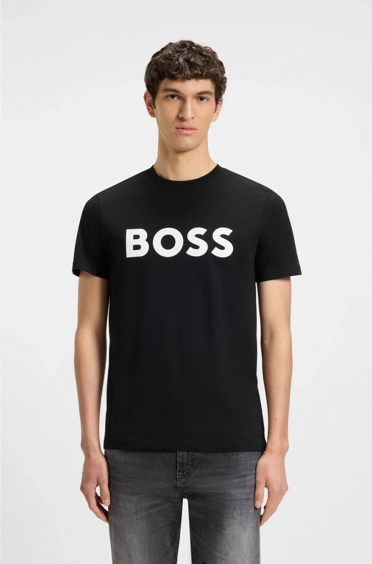 COTTON-JERSEY T-SHIRT WITH LARGE LOGO PRINT