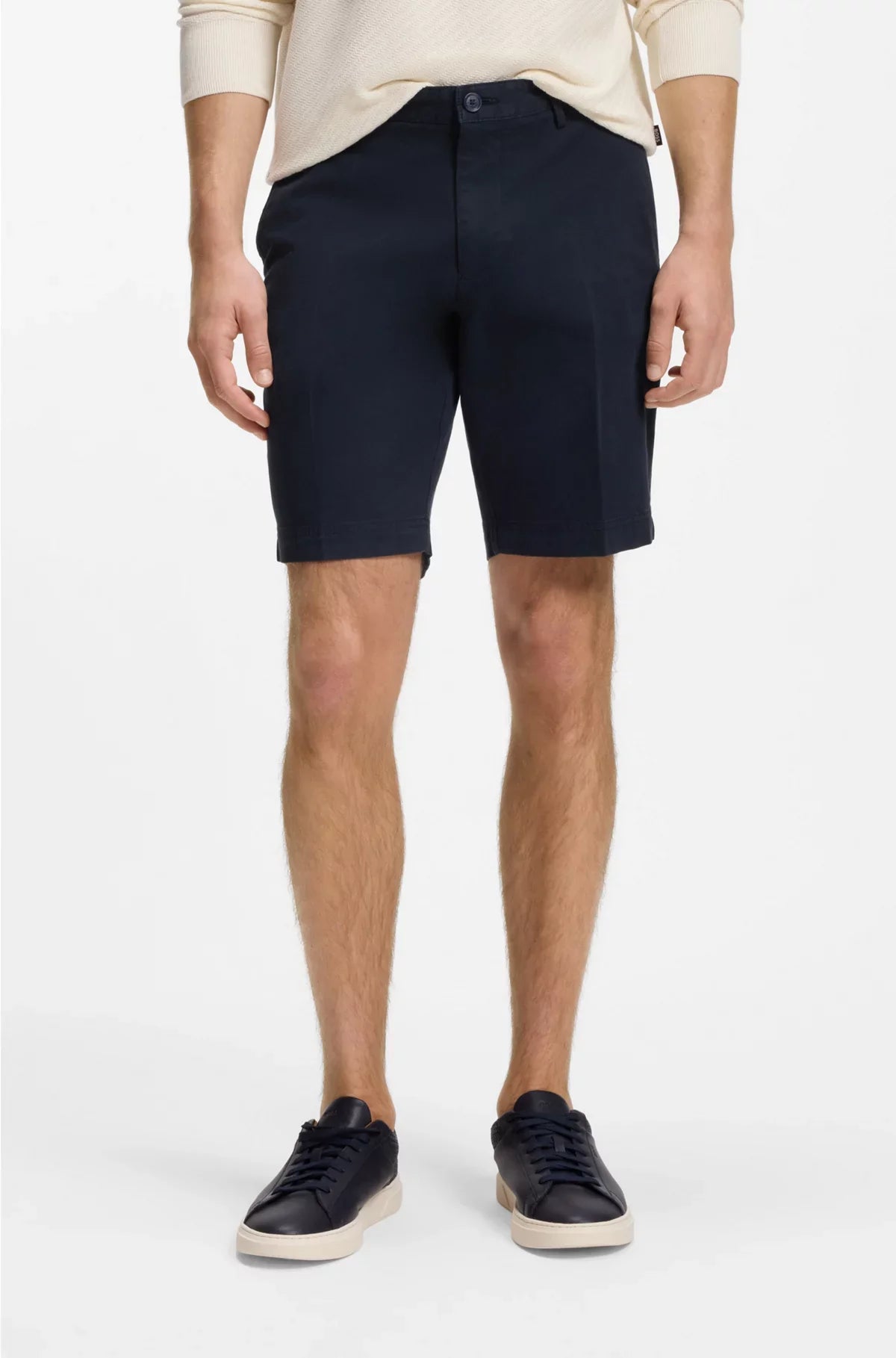 SLIM-FIT SHORTS IN STRETCH-COTTON GABARDINE