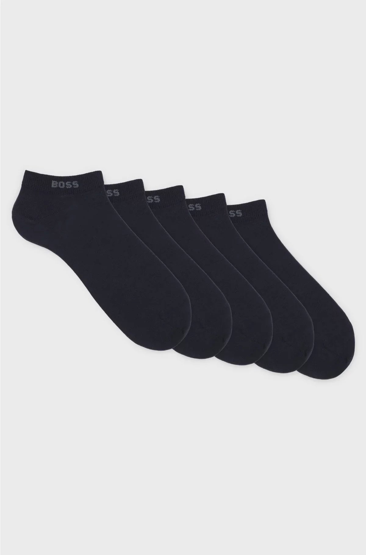 FIVE-PACK OF COTTON-BLEND ANKLE SOCKS WITH BRANDING