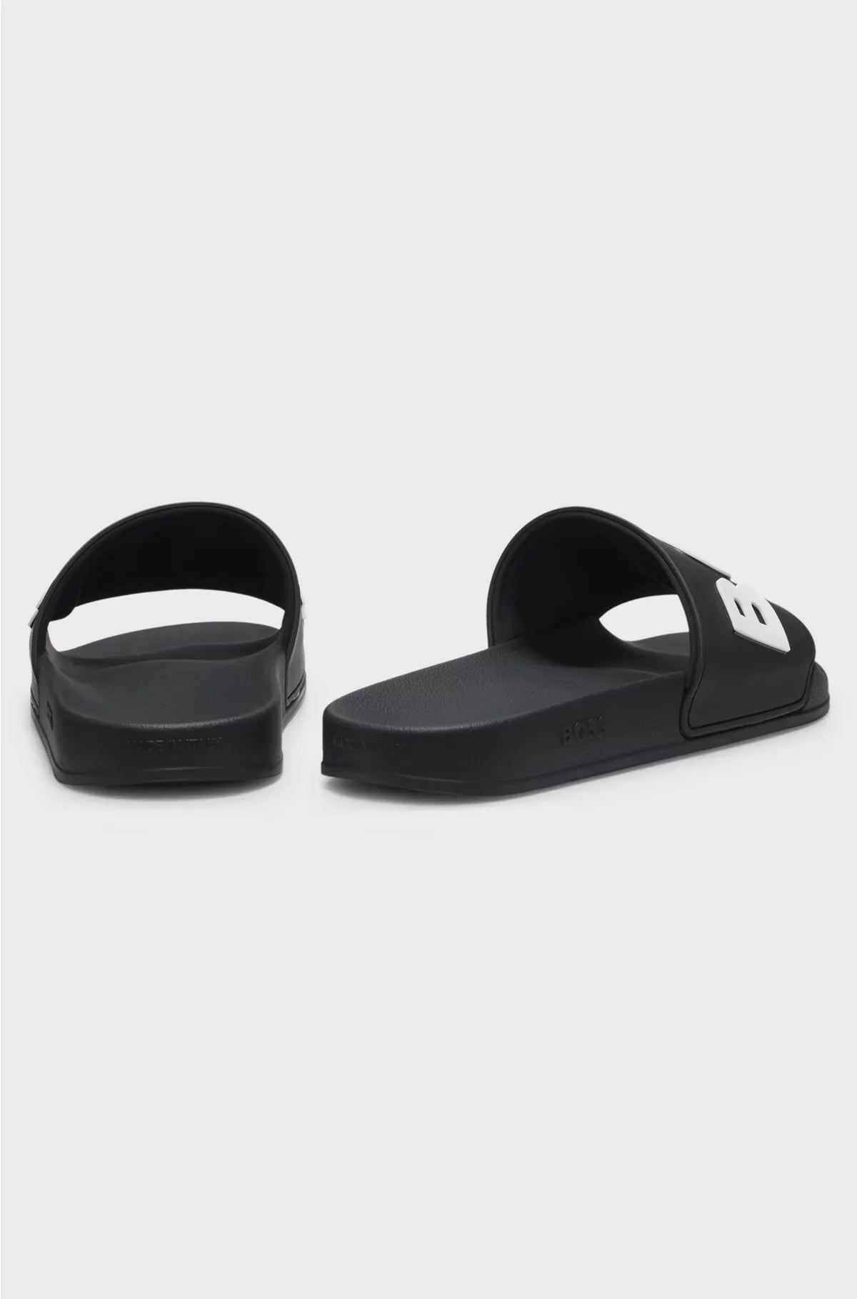 ITALIAN-MADE SLIDES WITH RAISED LOGO