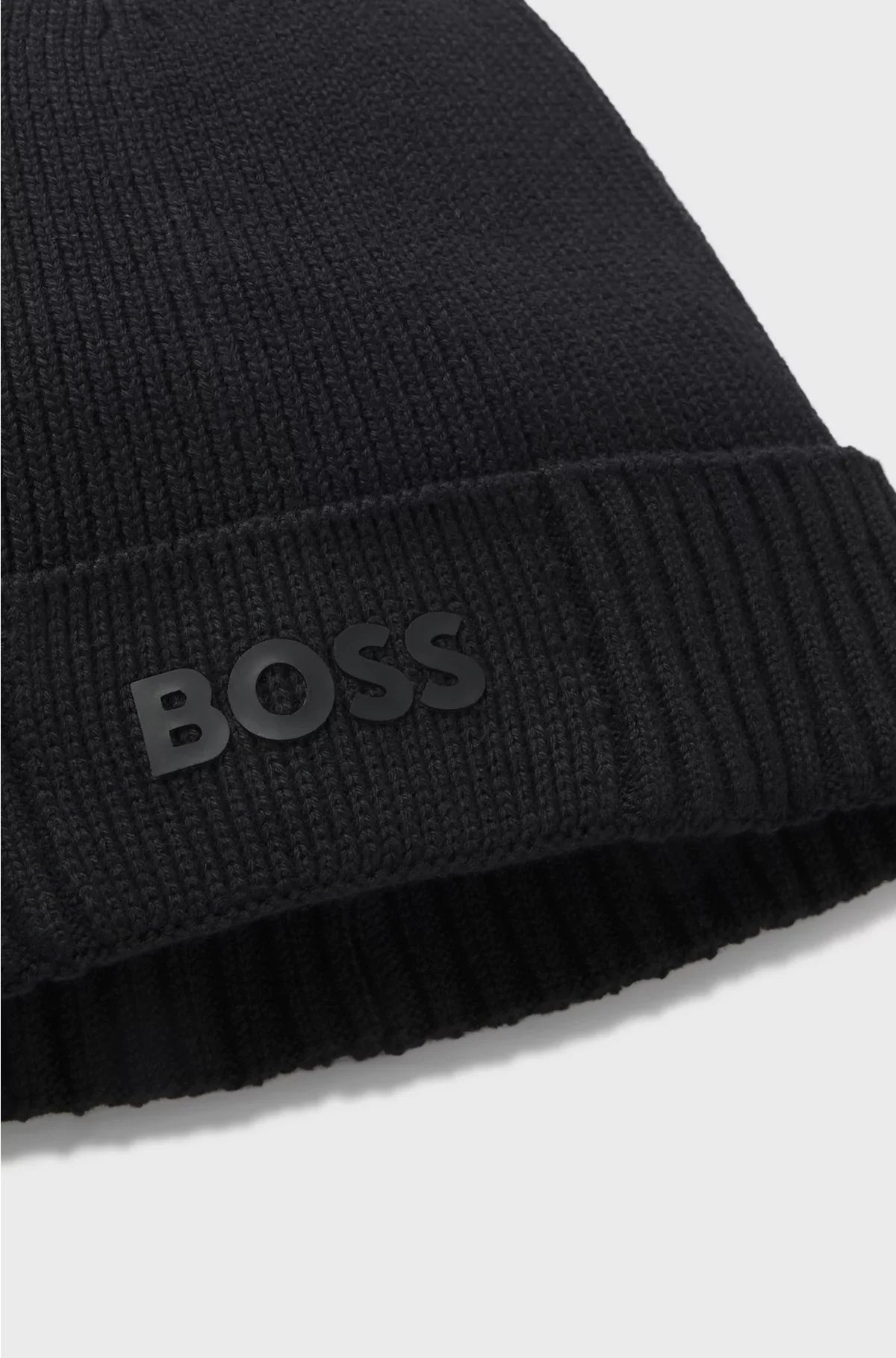 BERRETTO BEANIE CON LOGO IN COTONE E LANA VERGINE