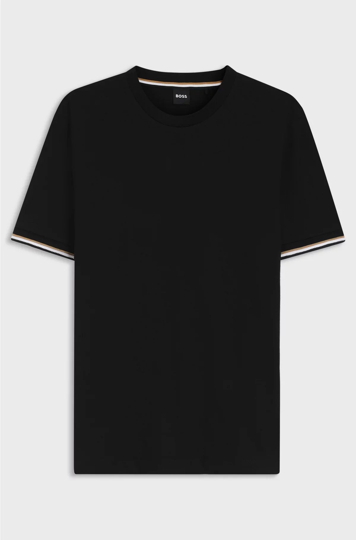 COTTON-JERSEY T-SHIRT WITH SIGNATURE-STRIPE CUFFS
