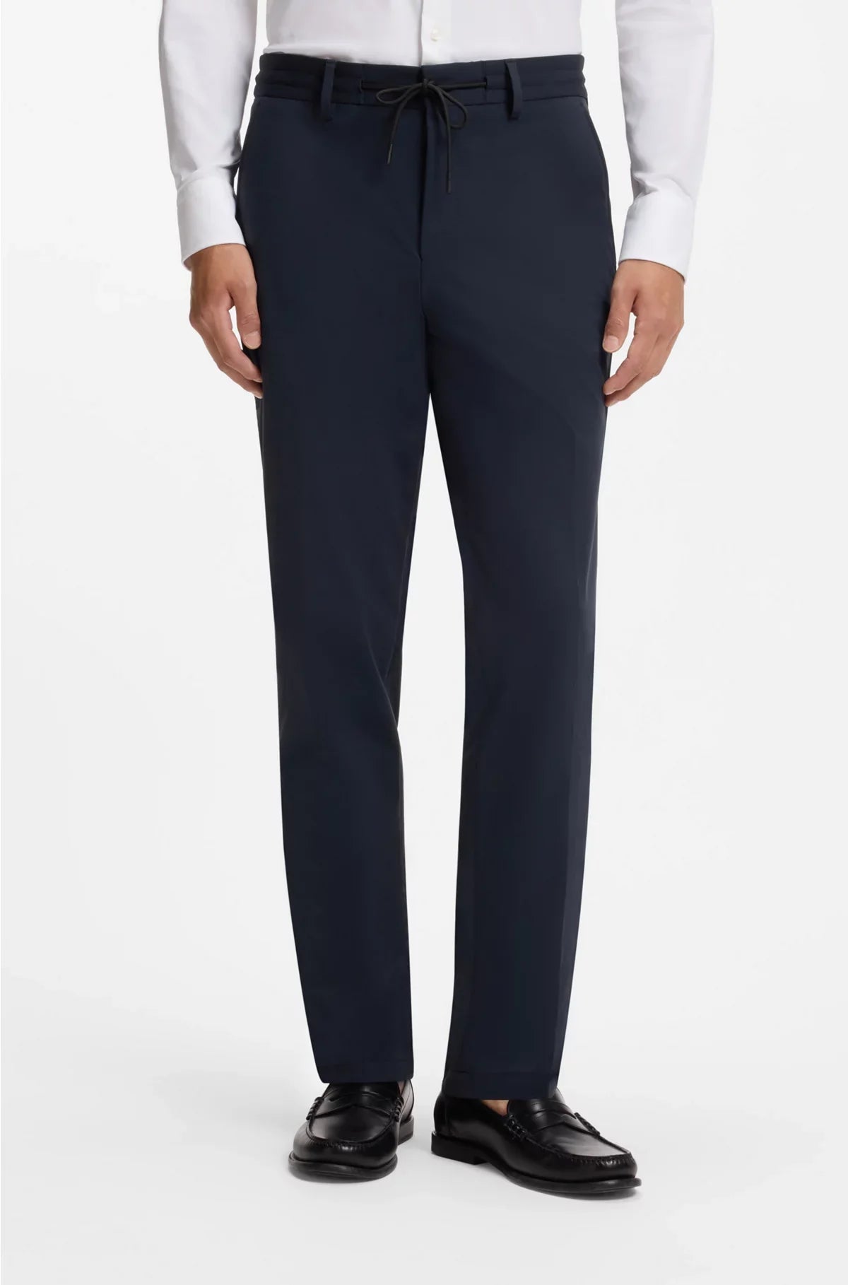 SLIM-FIT TROUSERS IN PERFORMANCE-STRETCH JERSEY