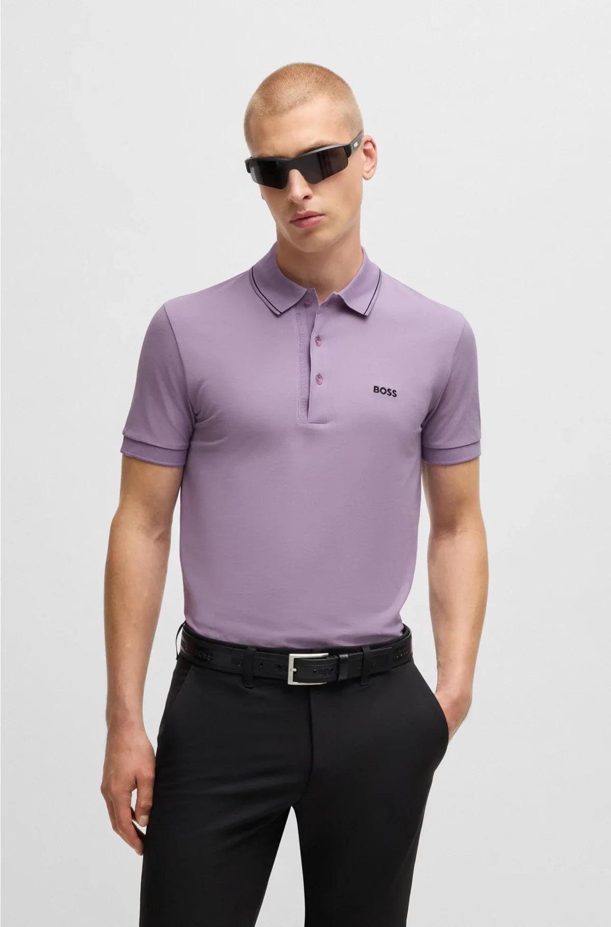 COTTON-PIQUE SLIM-FIT POLO SHIRT WITH TONAL LOGO