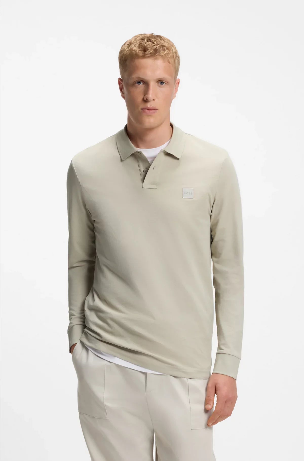 SLIM-FIT POLO SHIRT IN STRETCH-COTTON PIQUE