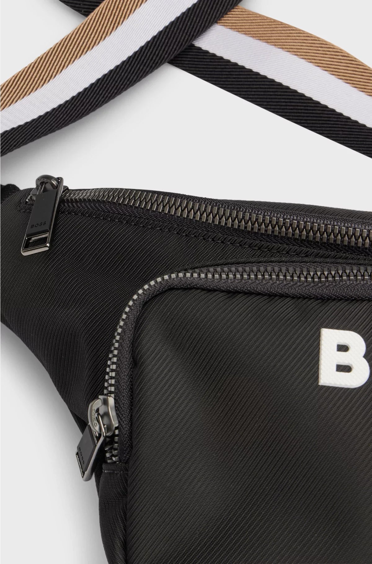 STRUCTURED BELT BAG WITH CONTRAST LOGO