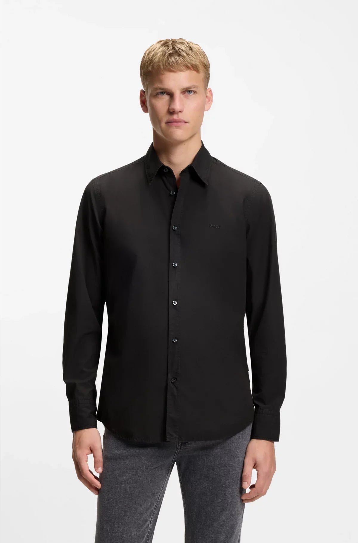REGULAR-FIT SHIRT IN COTTON POPLIN