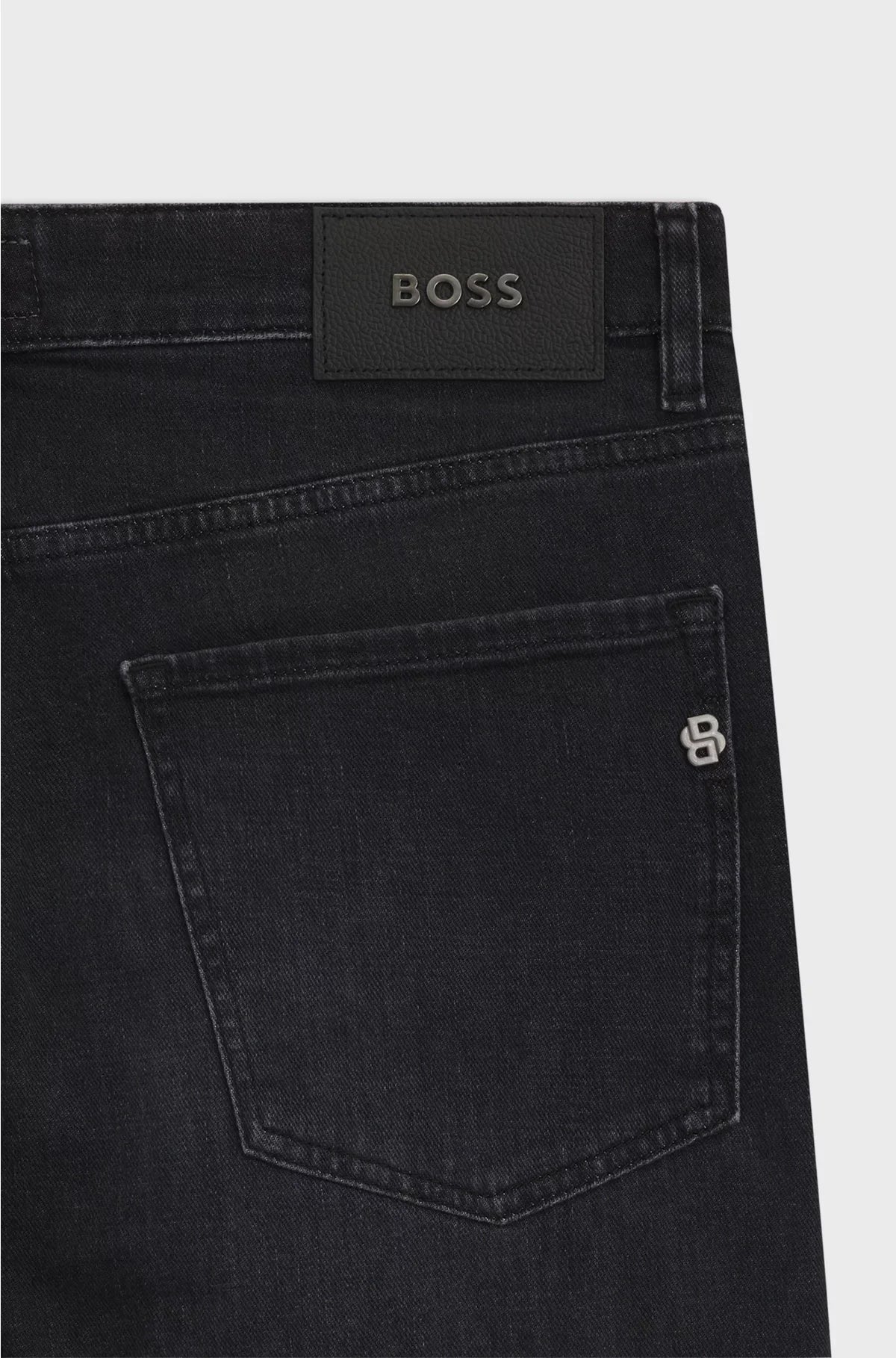 MAINE REGULAR-FIT JEANS IN SUPER-SOFT BLACK ITALIAN DENIM