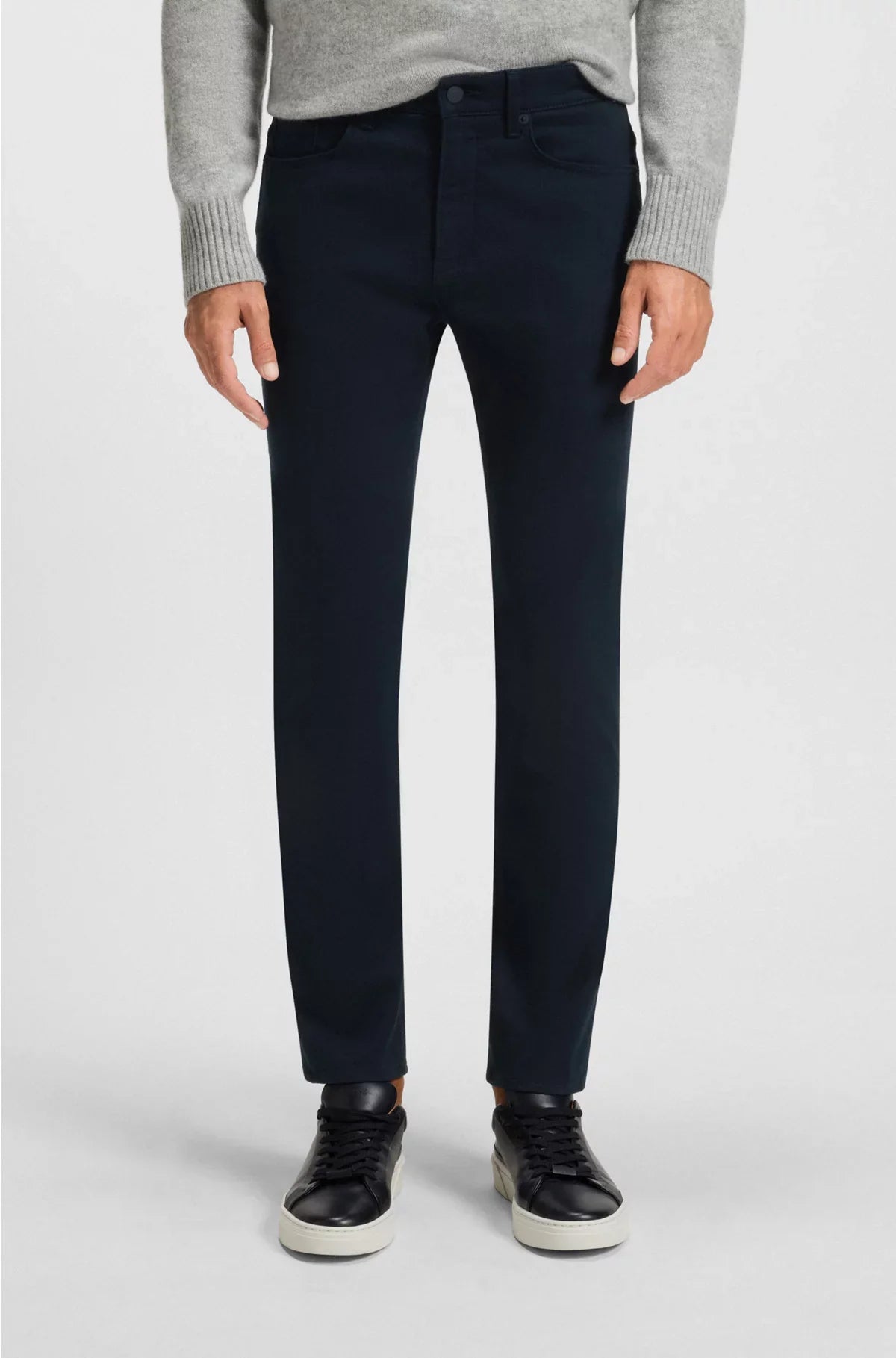 DELAWARE SLIM-FIT TROUSERS IN BRUSHED SATIN