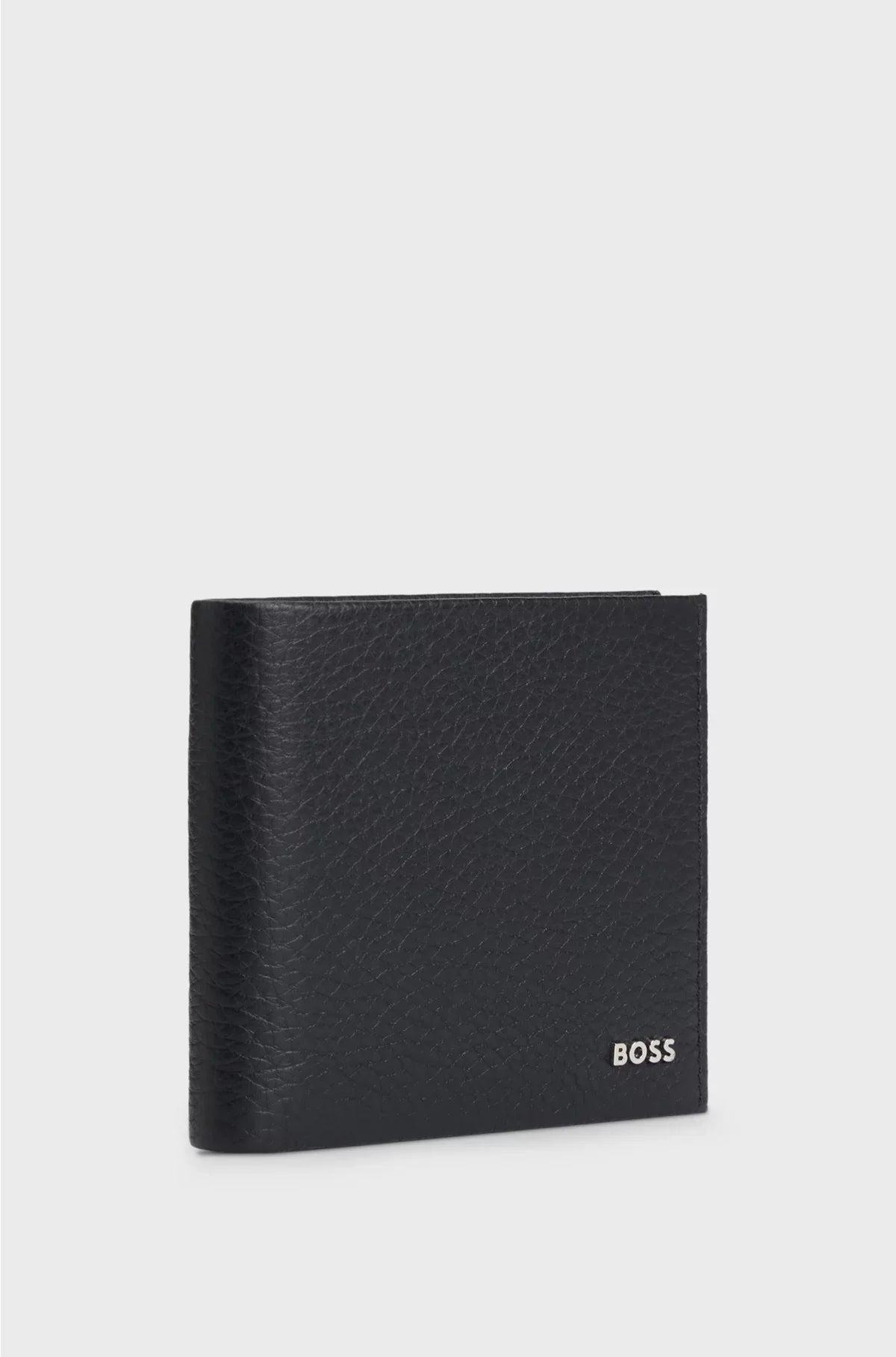 GRAINED-LEATHER WALLET WITH LOGO LETTERING