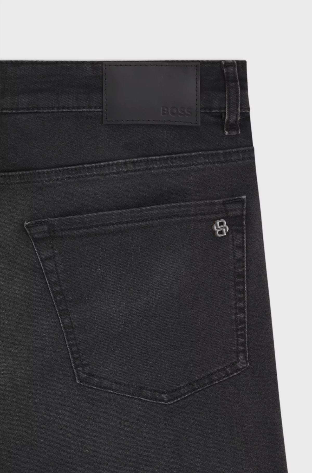 MAINE REGULAR-FIT JEANS IN BLACK SUPER-STRETCH DENIM