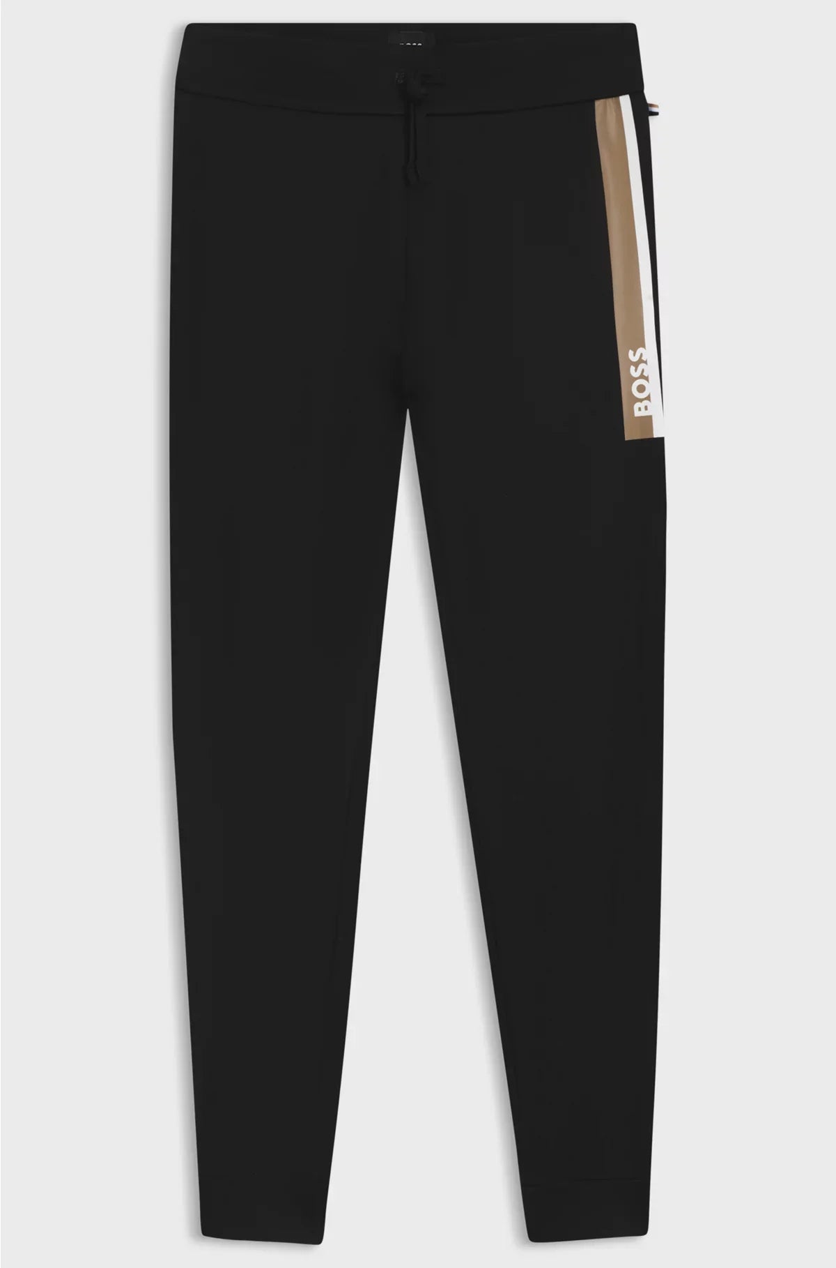 COTTON-TERRY TRACKSUIT BOTTOMS WITH STRIPE PRINT