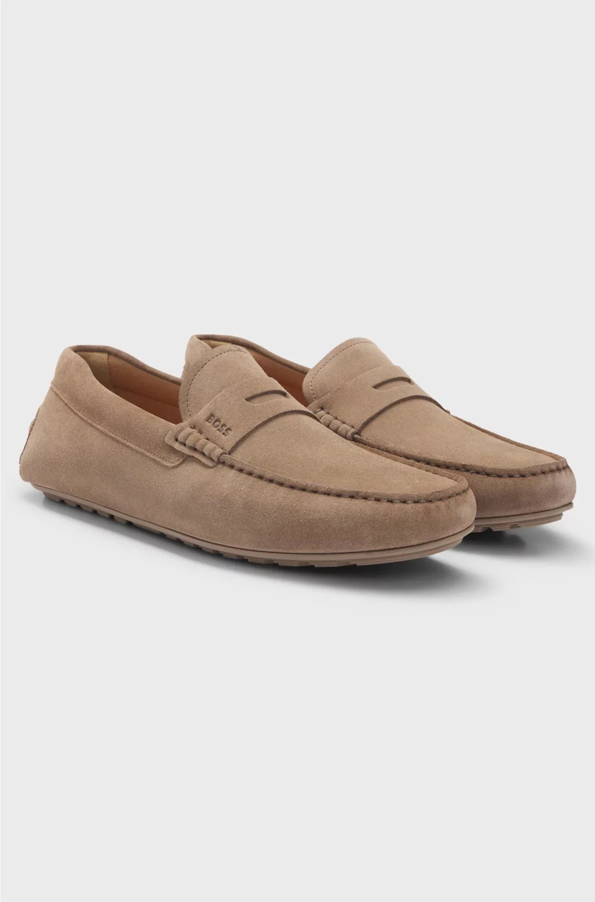 MOCASSINI IN SUEDE CON MASCHERINA A PENNY
