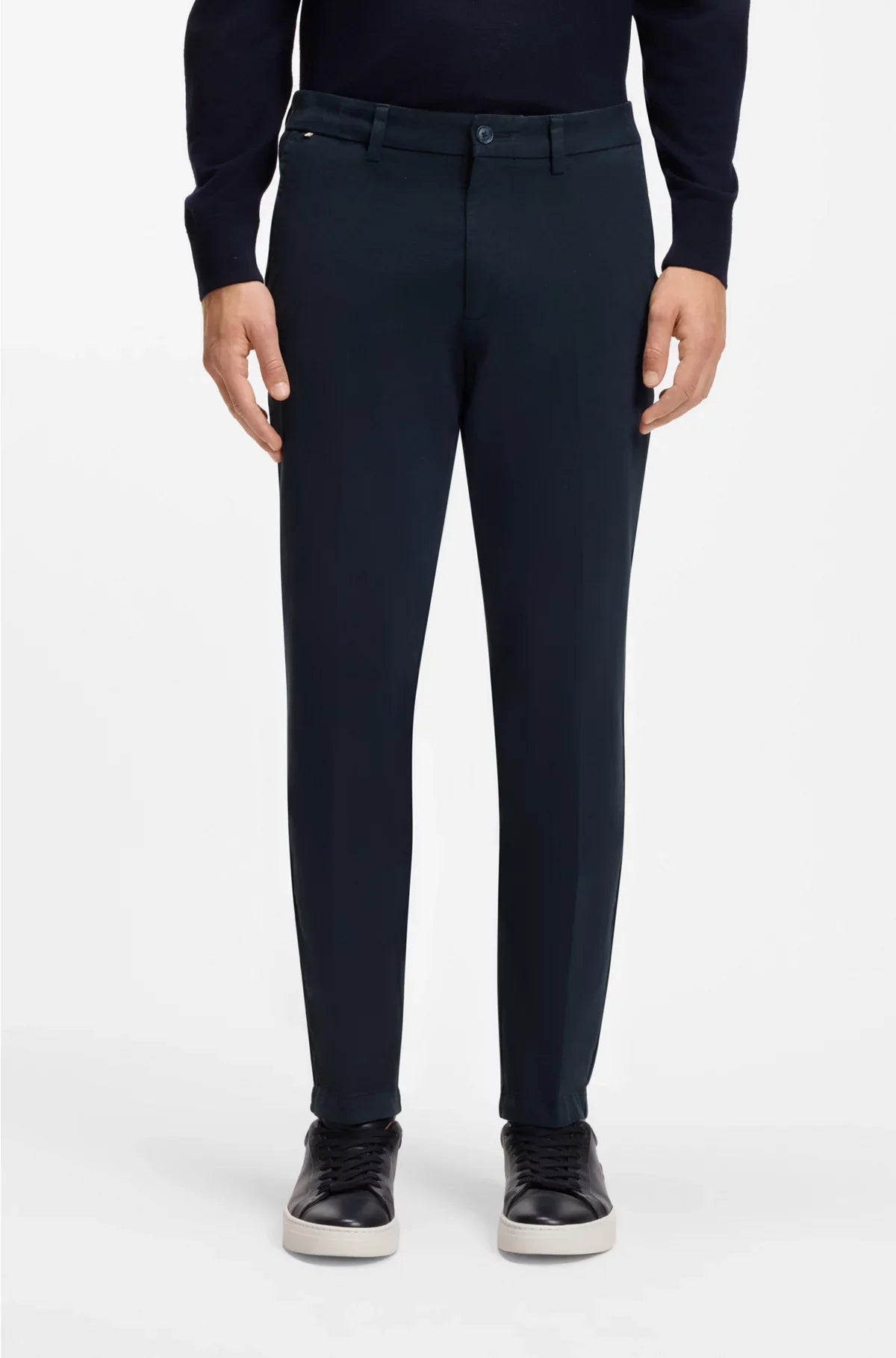SLIM-FIT TROUSERS IN STRETCH-COTTON GABARDINE
