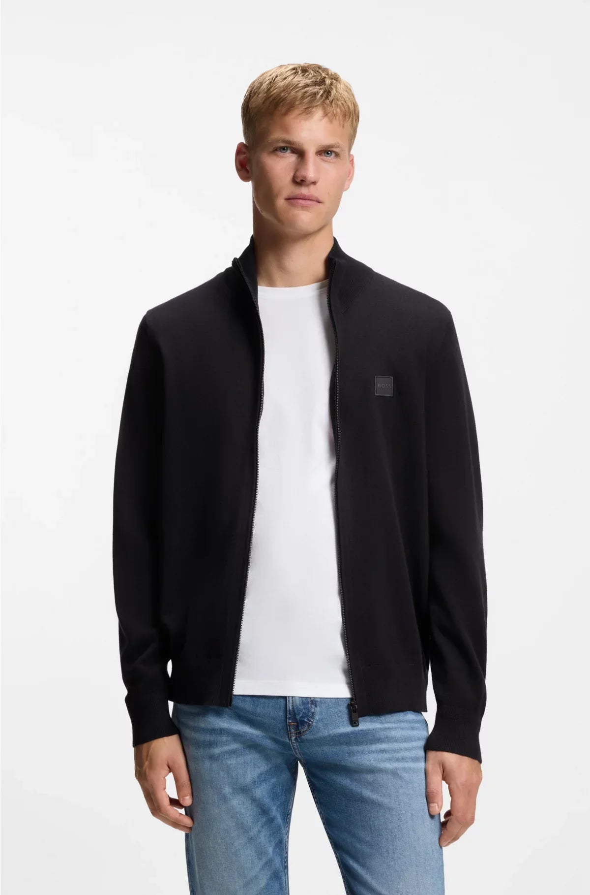 KNITTED JACKET IN COTTON AND CASHMERE