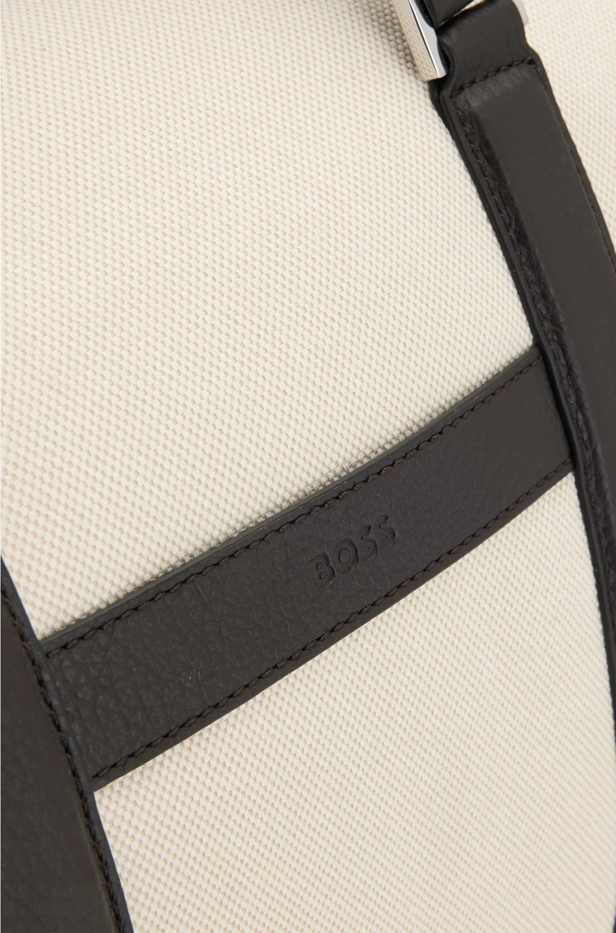 CANVAS HOLDALL WITH LEATHER TRIMS