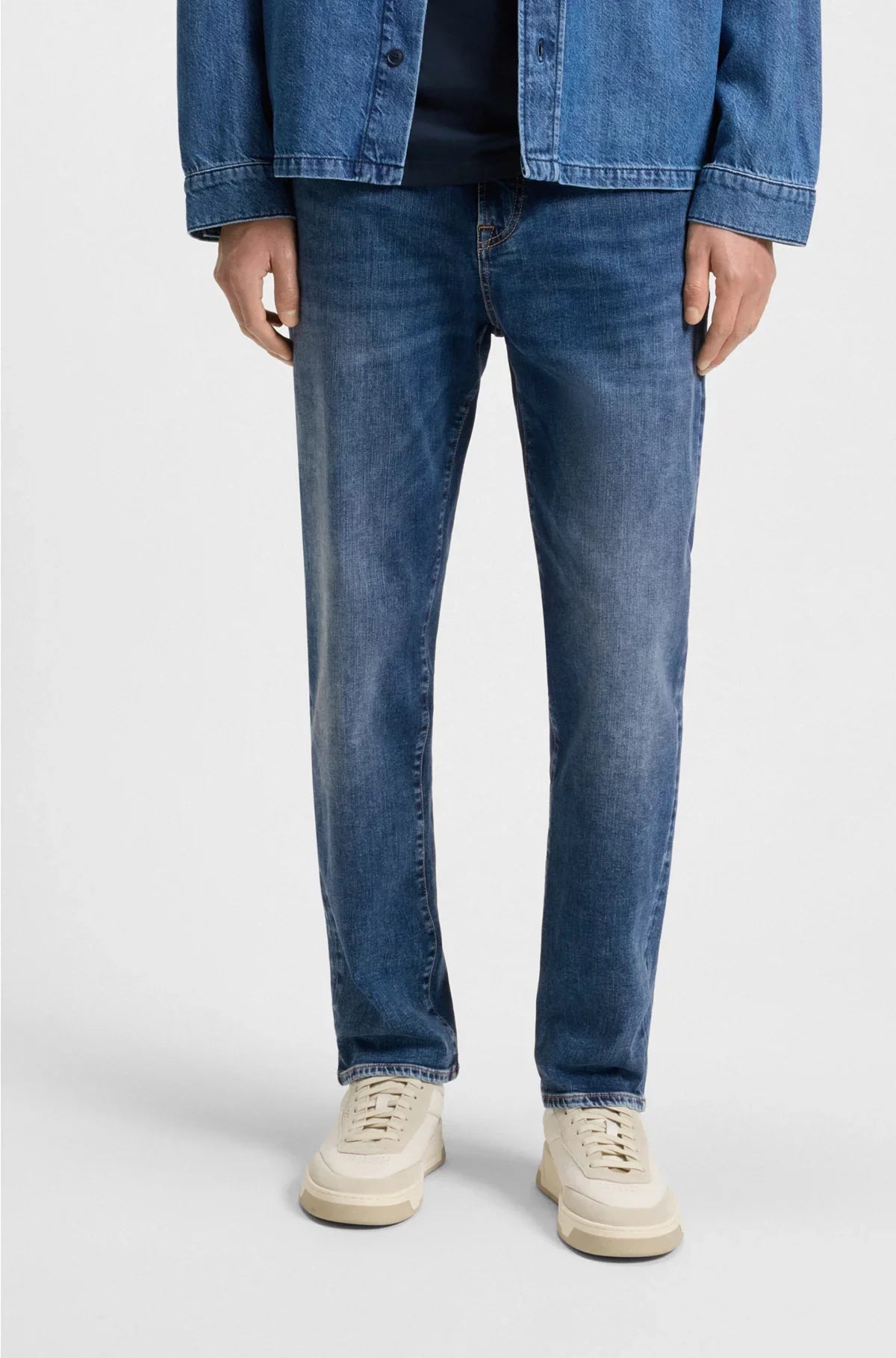 MAINE REGULAR-FIT JEANS IN BLUE SUPER-STRETCH DENIM