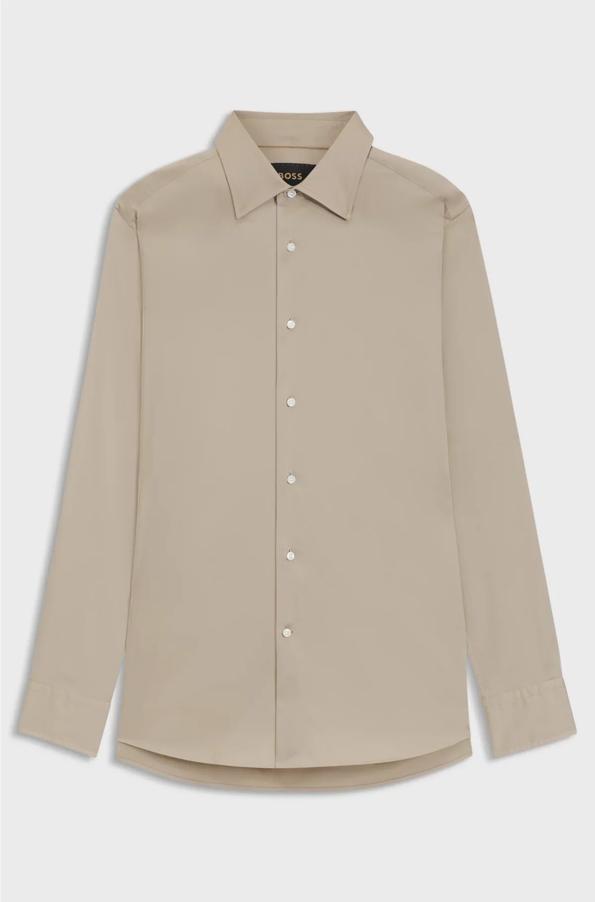 SLIM-FIT SHIRT IN ITALIAN-MADE COTTON-BLEND POPLIN