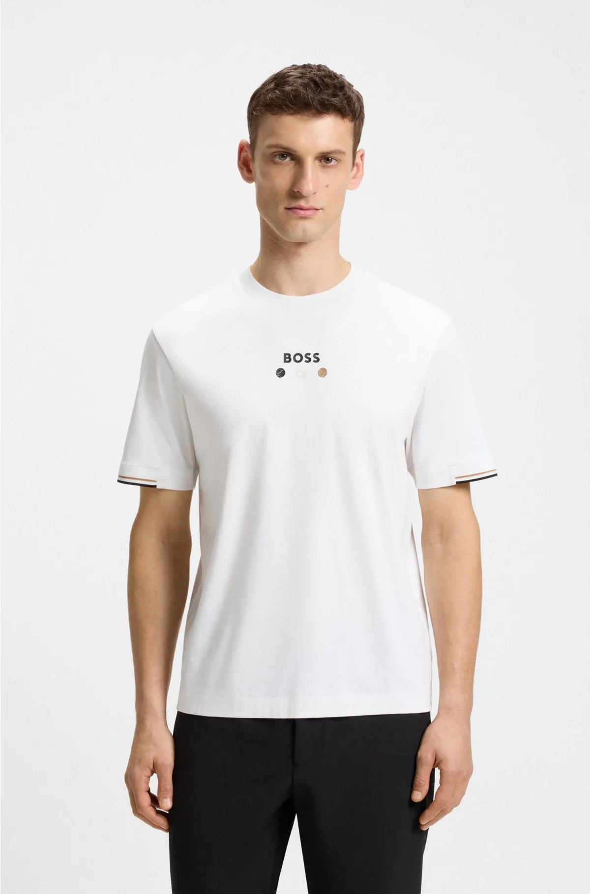 PIMA-COTTON T-SHIRT WITH TENNIS BALL GRAPHICS