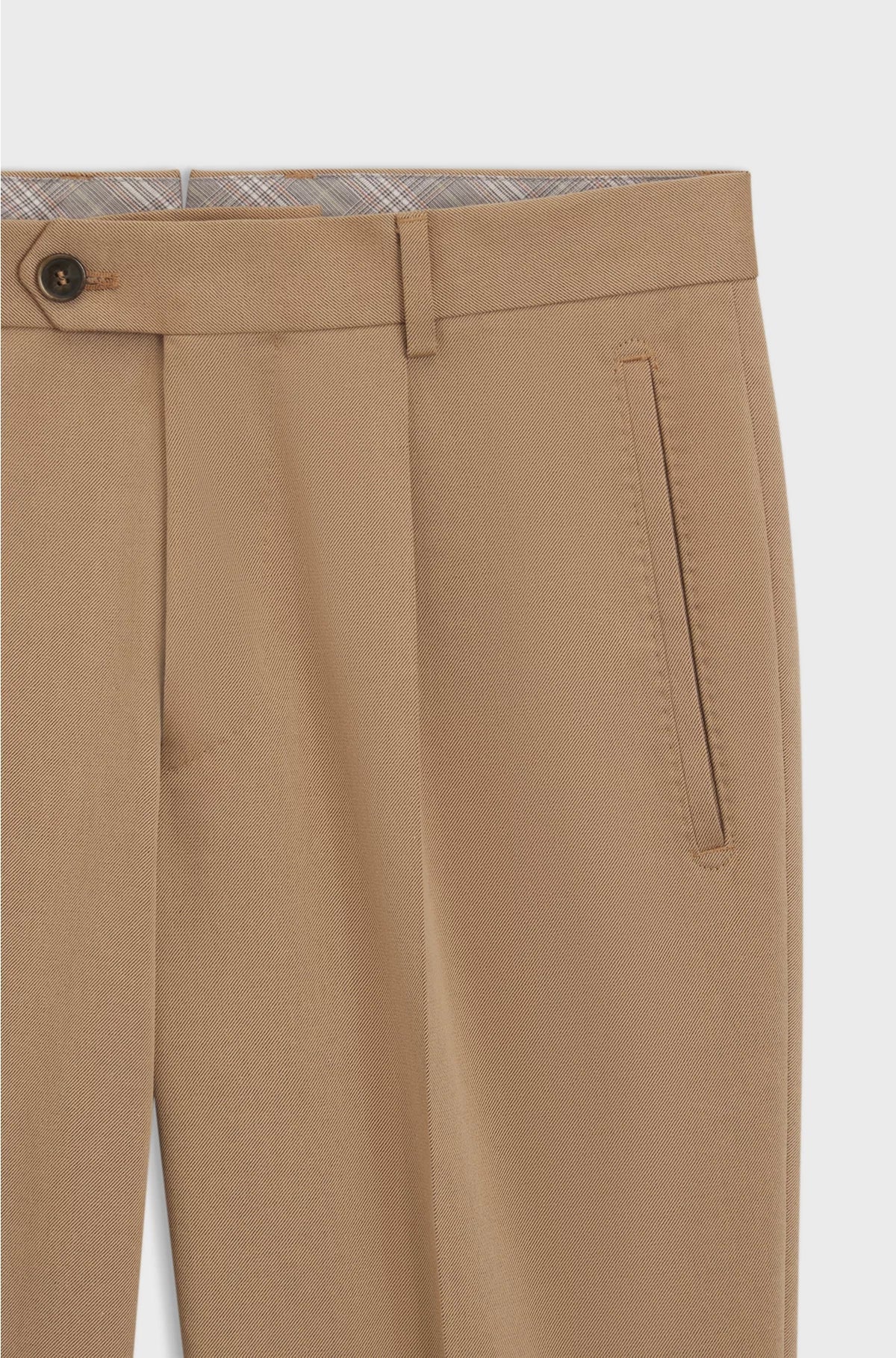 RELAXED-FIT TROUSERS IN COTTON-BLEND TWILL