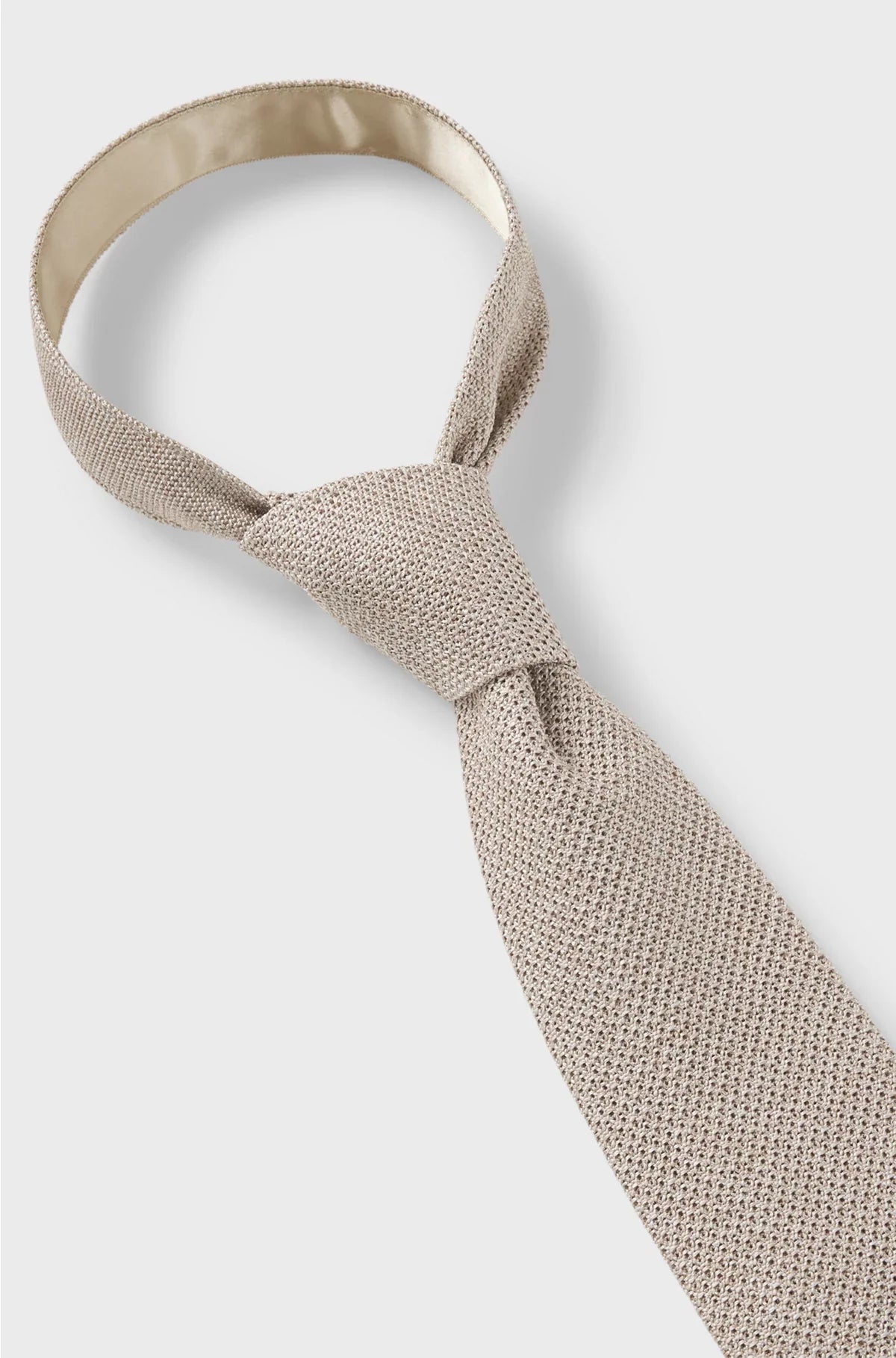 SILK TIE WITH PIQUE KNIT
