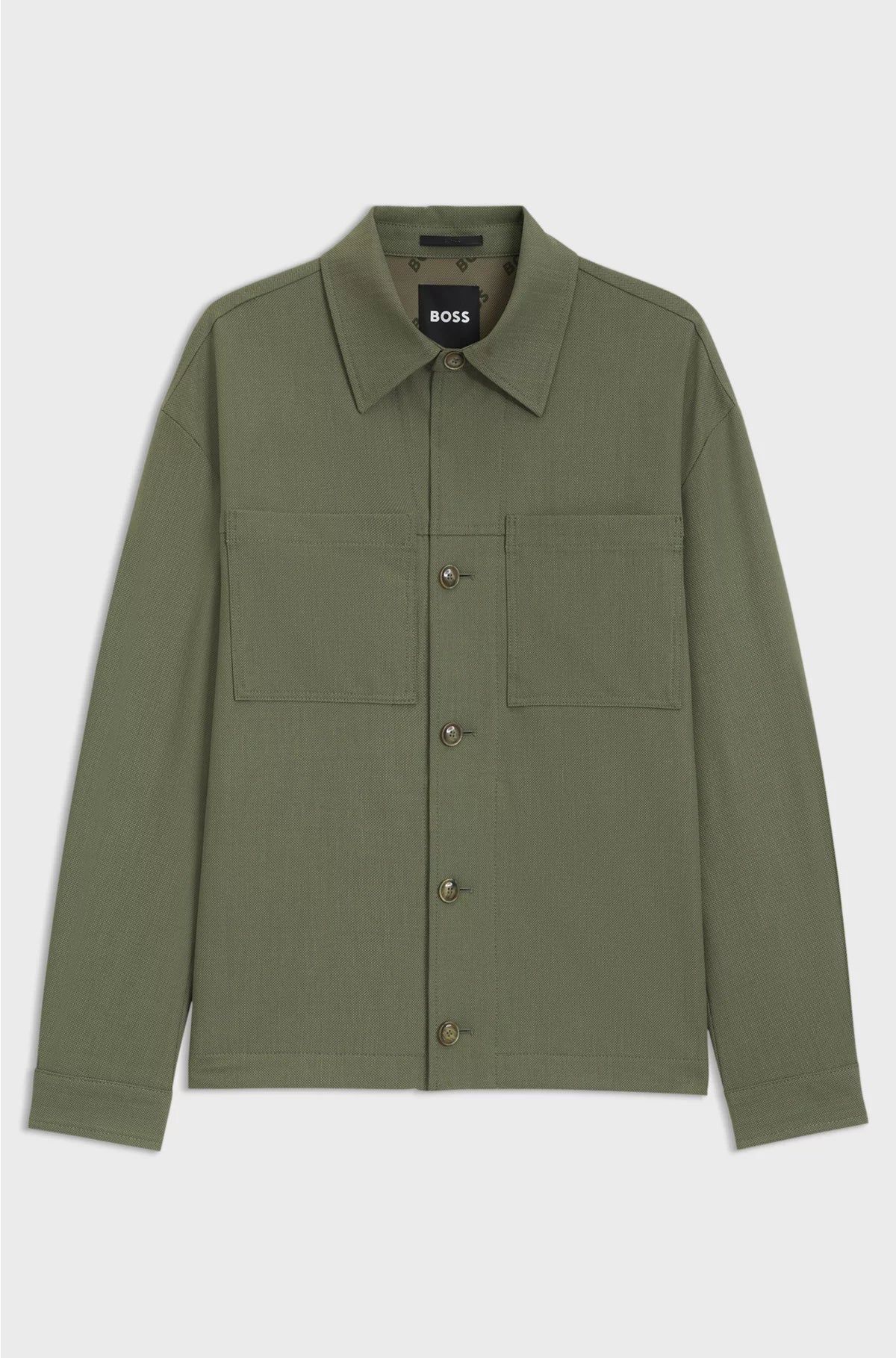 RELAXED-FIT OVERSHIRT IN MACHINE-WASHABLE PERFORMANCE-STRETCH FABRIC