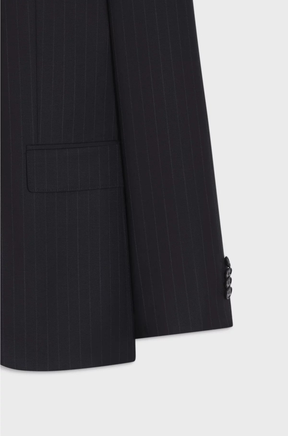 SLIM-FIT SUIT IN STRIPED VIRGIN WOOL