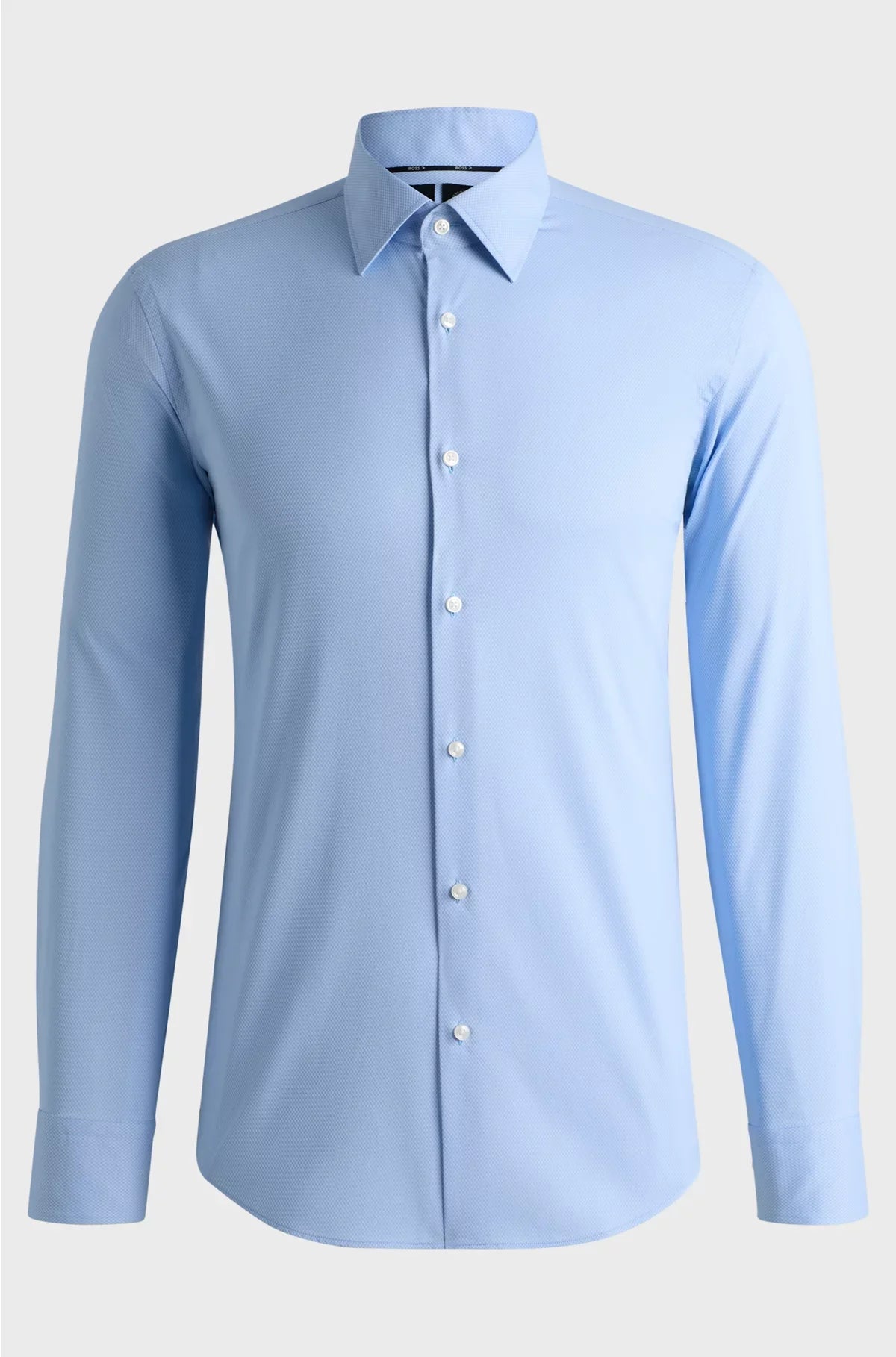 REGULAR-FIT SHIRT IN STRUCTURED STRETCH FABRIC