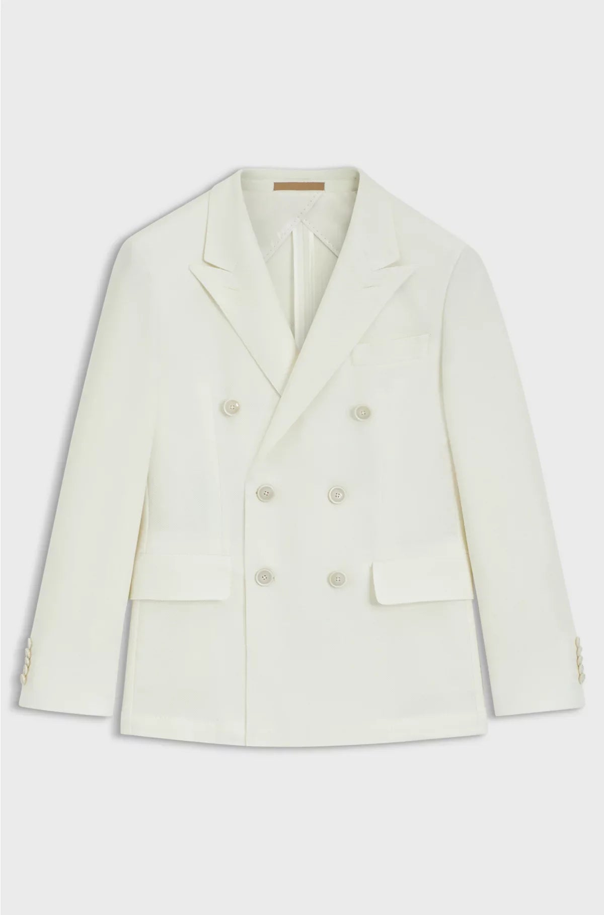 SLIM-FIT BLAZER IN MELANGE COTTON AND CASHMERE