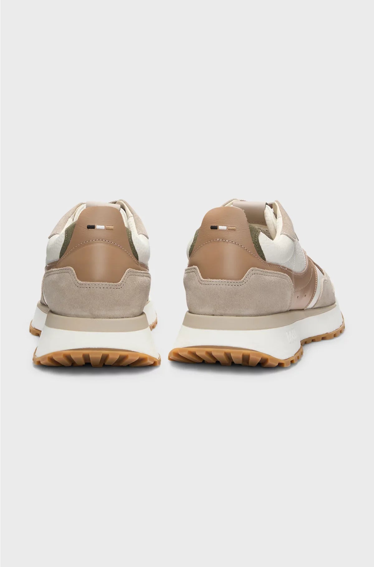TRAINERS IN TUMBLED LEATHER WITH SUPPORTIVE OUTSOLE