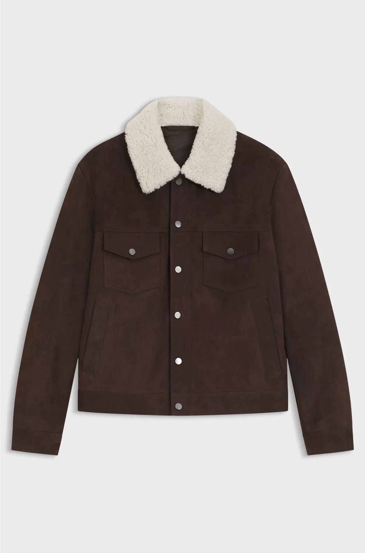 LEATHER JACKET WITH FUR COLLAR