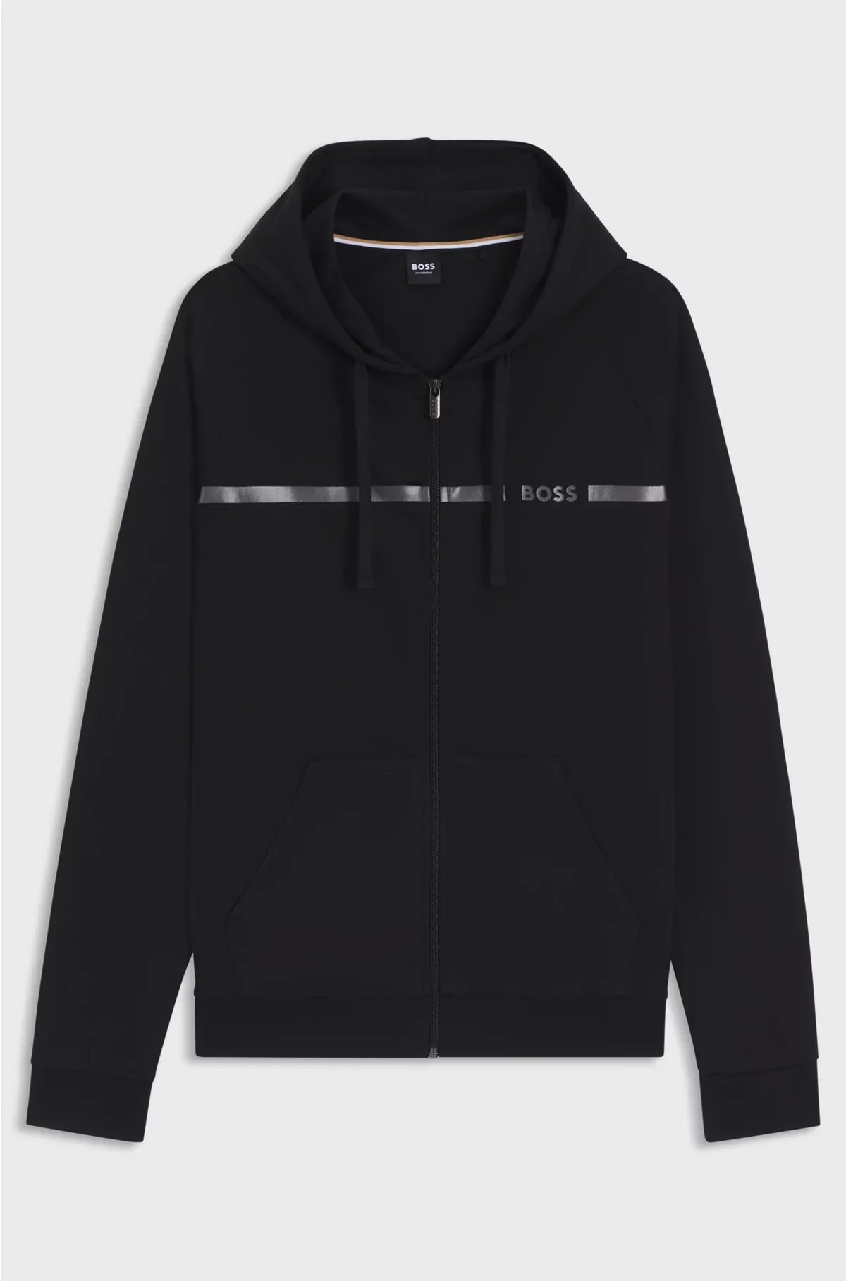 COTTON-TERRY JACKET WITH LOGO AND STRIPE