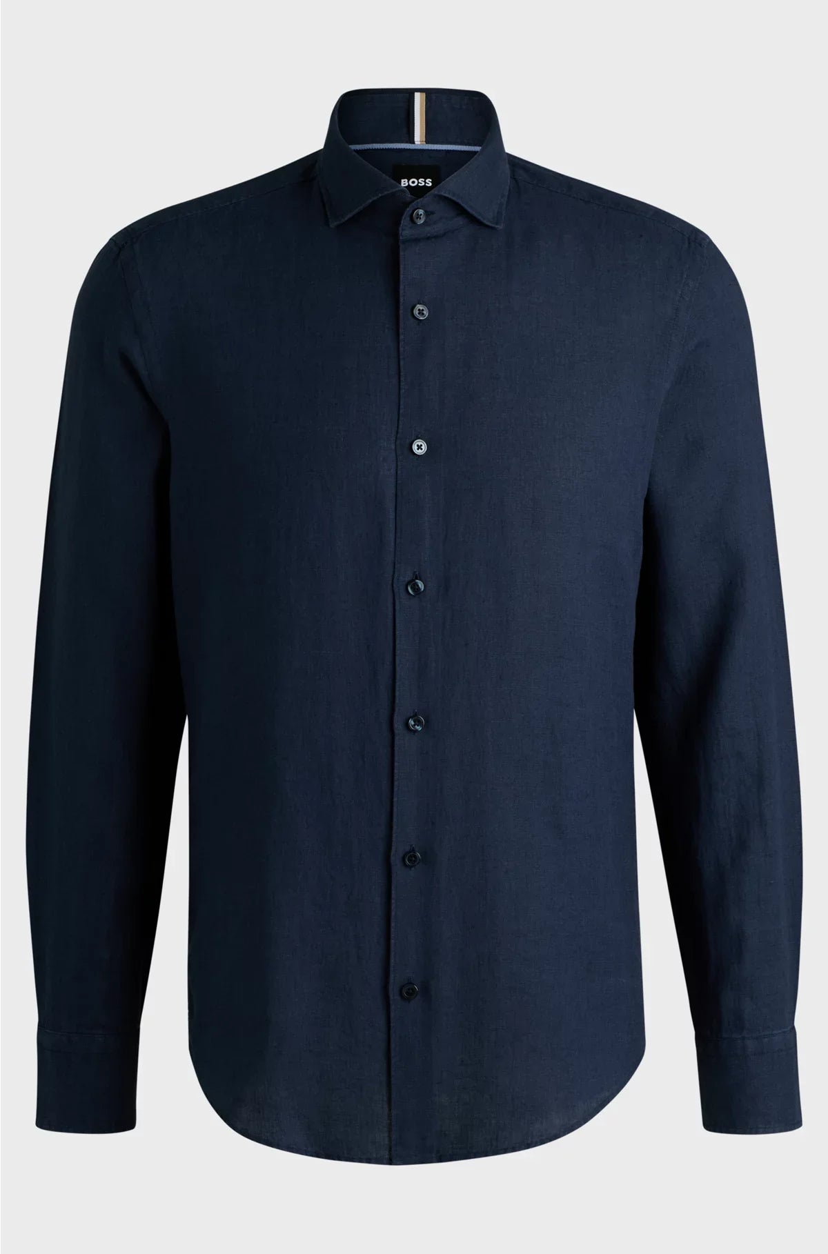 CASUAL-FIT SHIRT IN LINEN WITH SPREAD COLLAR