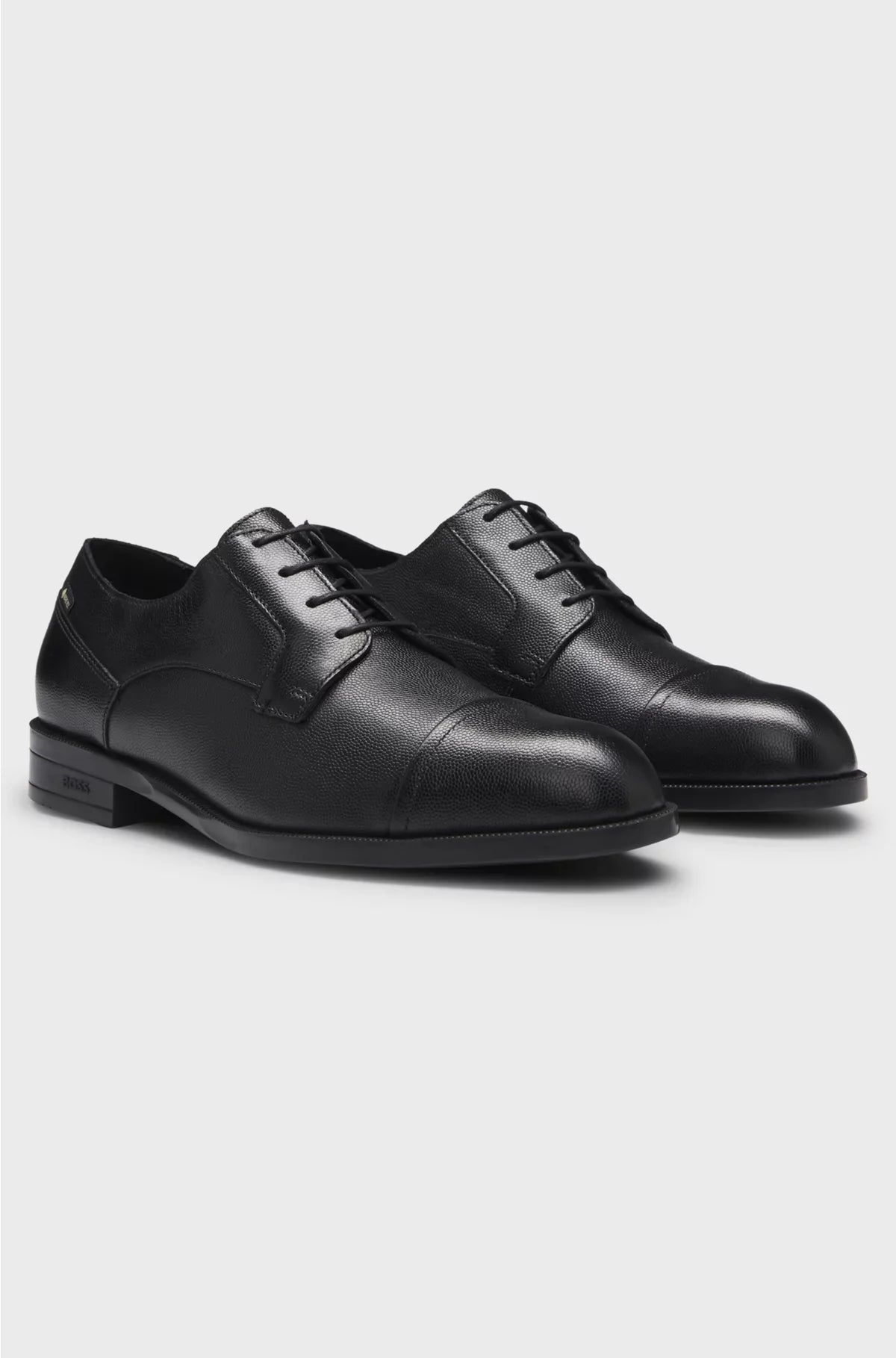 SCARPE DERBY IN PELLE STAMPATA CON PUNTA RINFORZATA