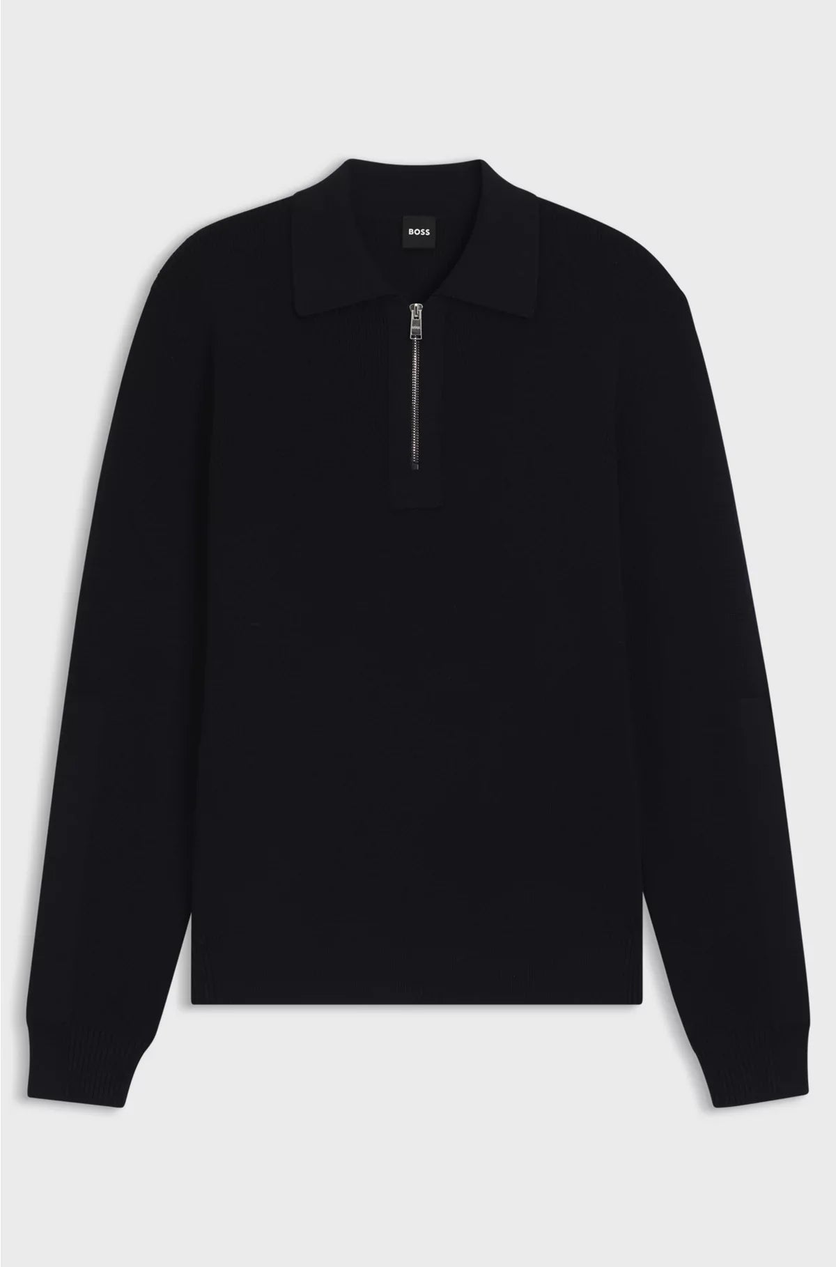 VIRGIN-WOOL SWEATER WITH ZIP COLLAR