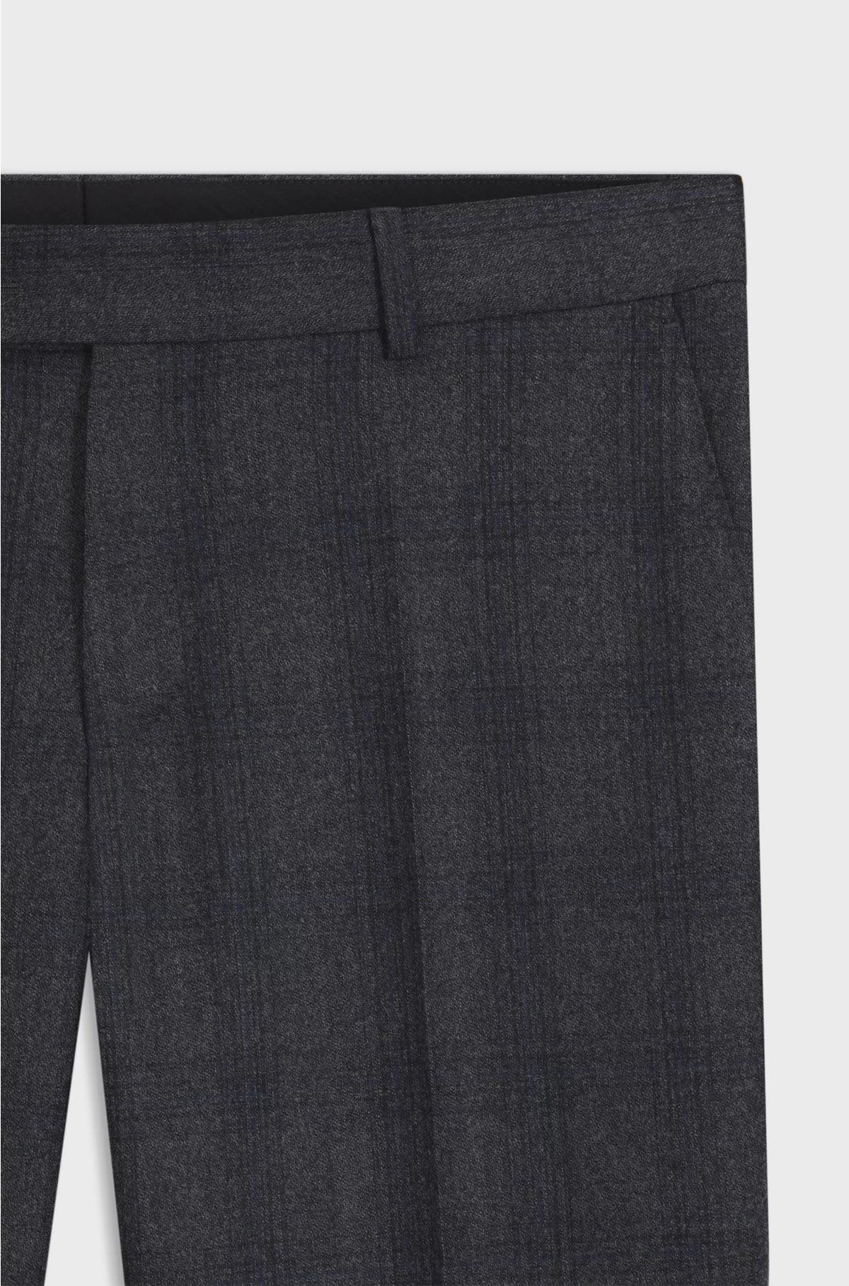 SLIM-FIT TROUSERS IN CHECKED VIRGIN WOOL