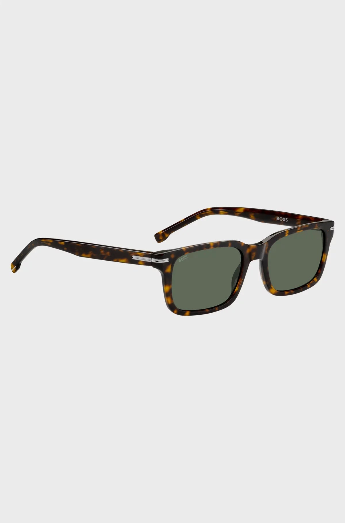HAVANA-ACETATE SUNGLASSES WITH SILVER-TONE HARDWARE