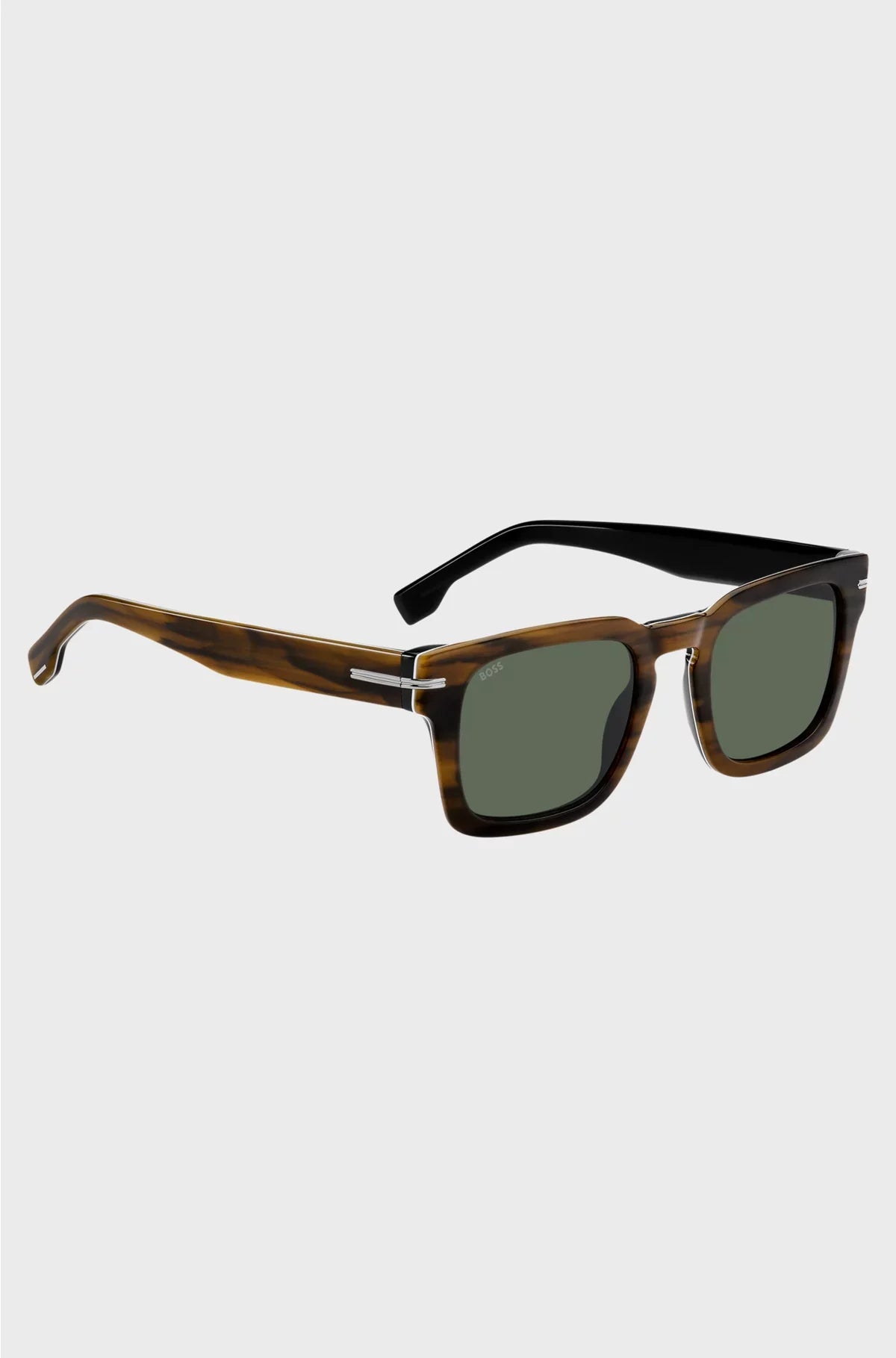 PATTERNED-ACETATE SUNGLASSES WITH SILVER-TONE HARDWARE