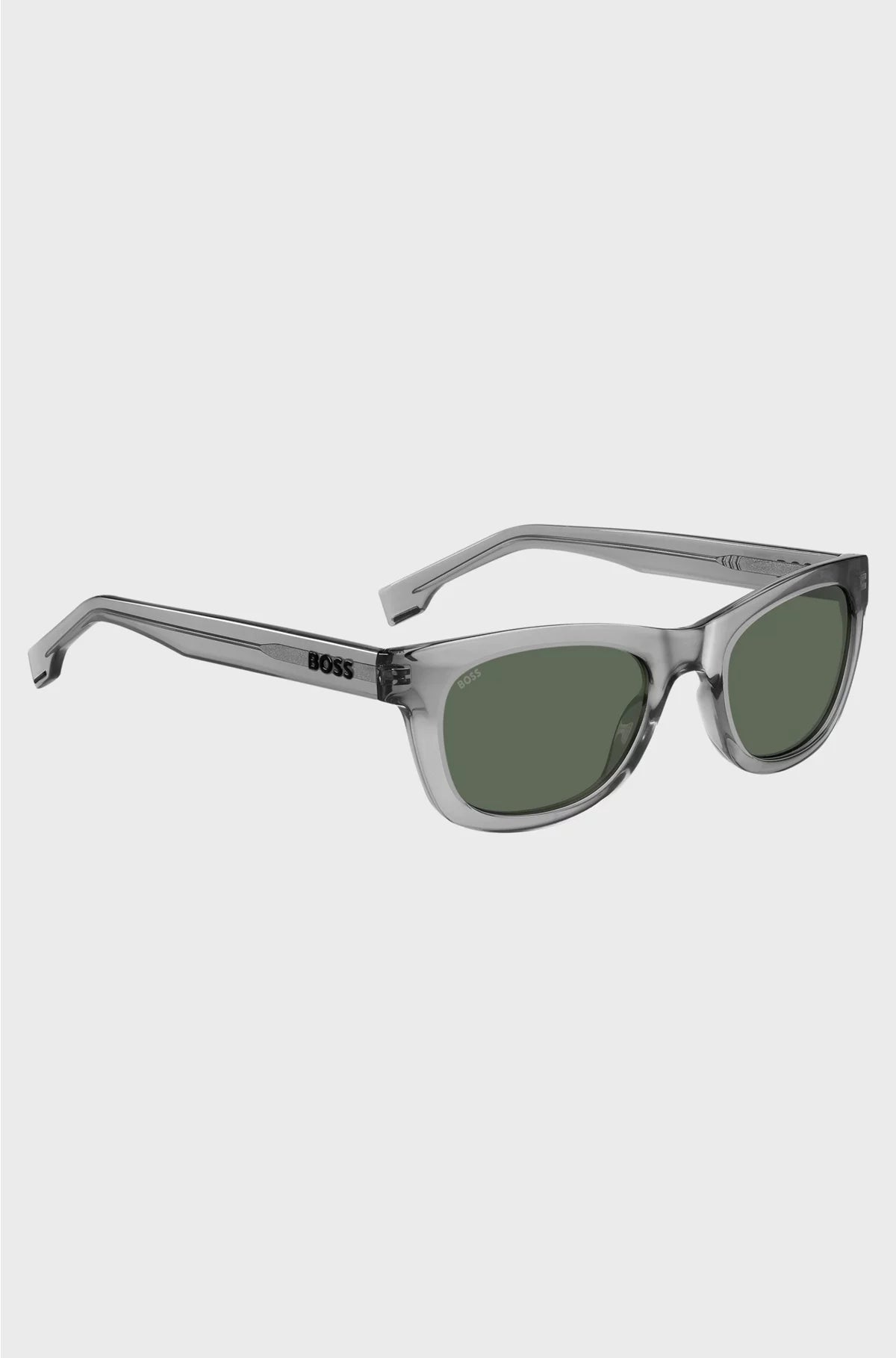 GREY-ACETATE SUNGLASSES WITH 3D LOGO