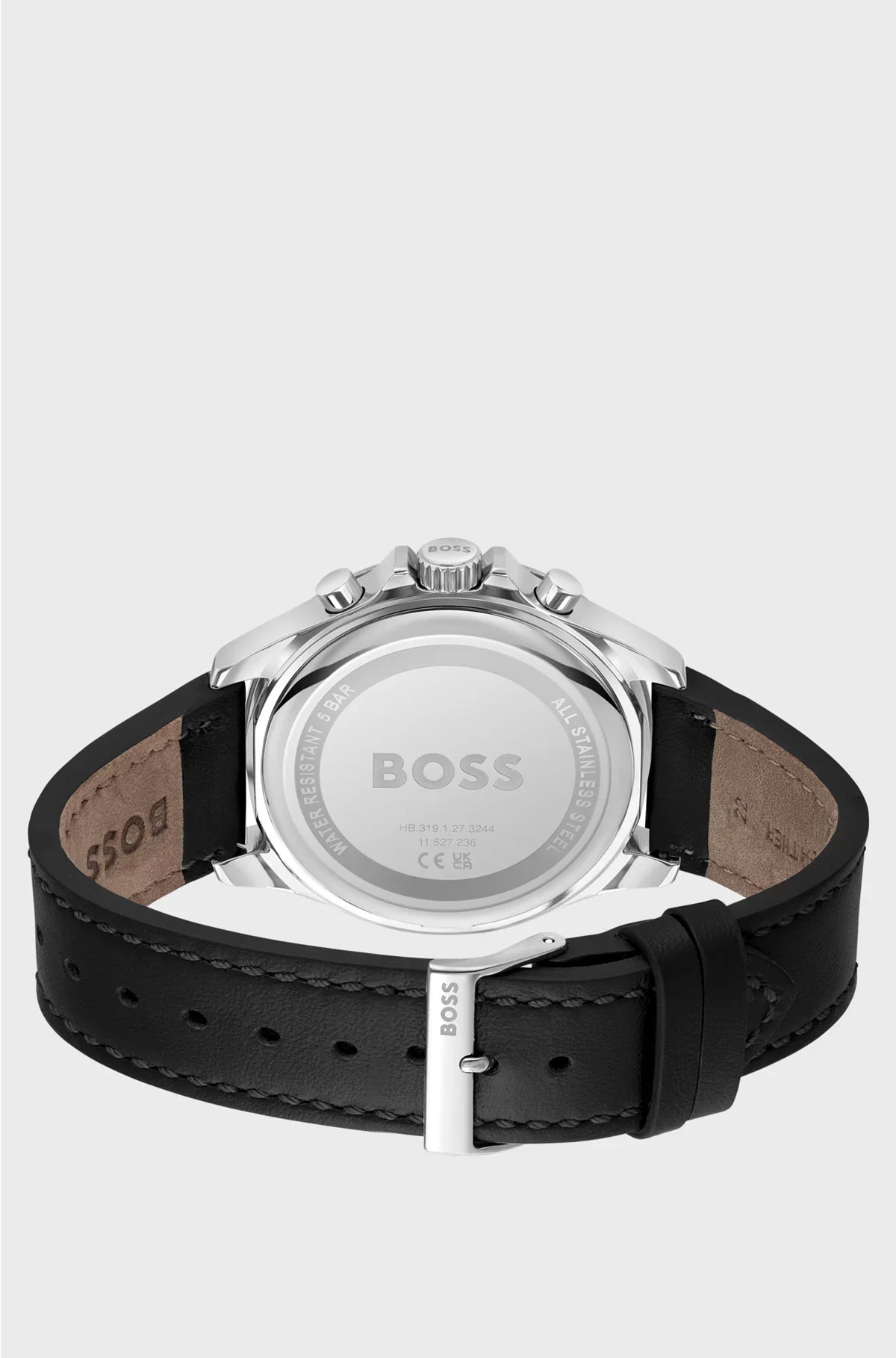 TROPER BRANDED-STRAP CHRONOGRAPH WATCH WITH BLACK DIAL