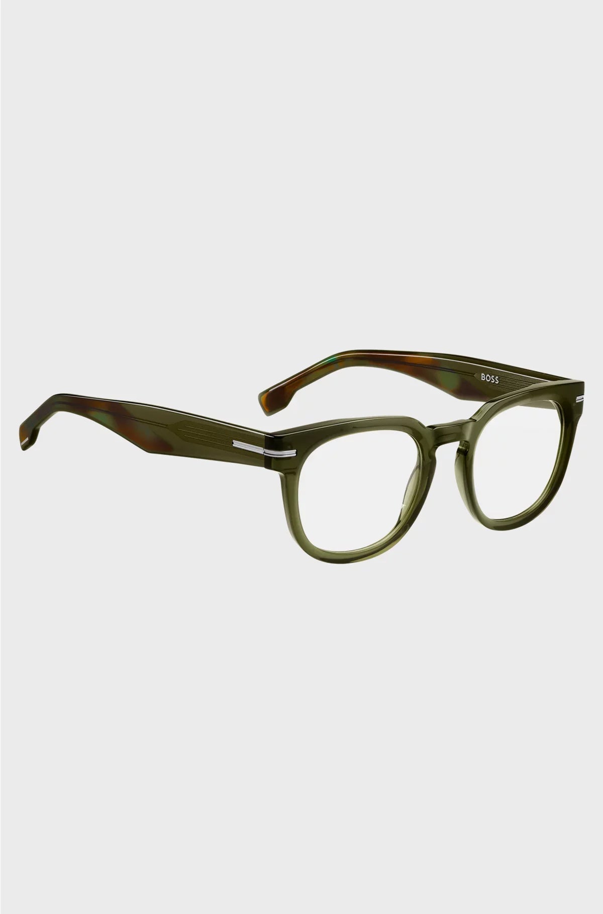GREEN-ACETATE OPTICAL FRAMES WITH SILVER-TONE HINGES