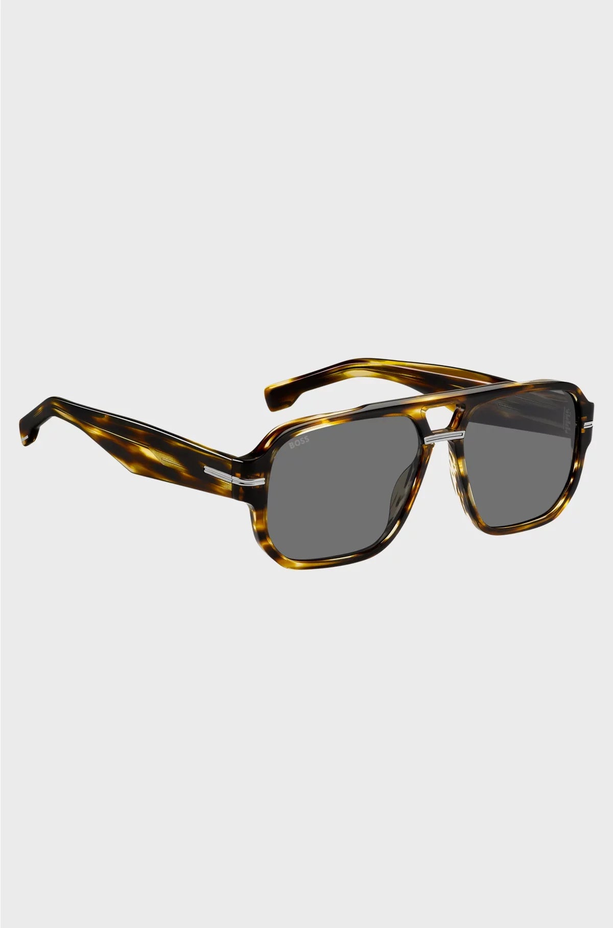 PATTERNED-ACETATE SUNGLASSES WITH SILVER-TONE DETAILS