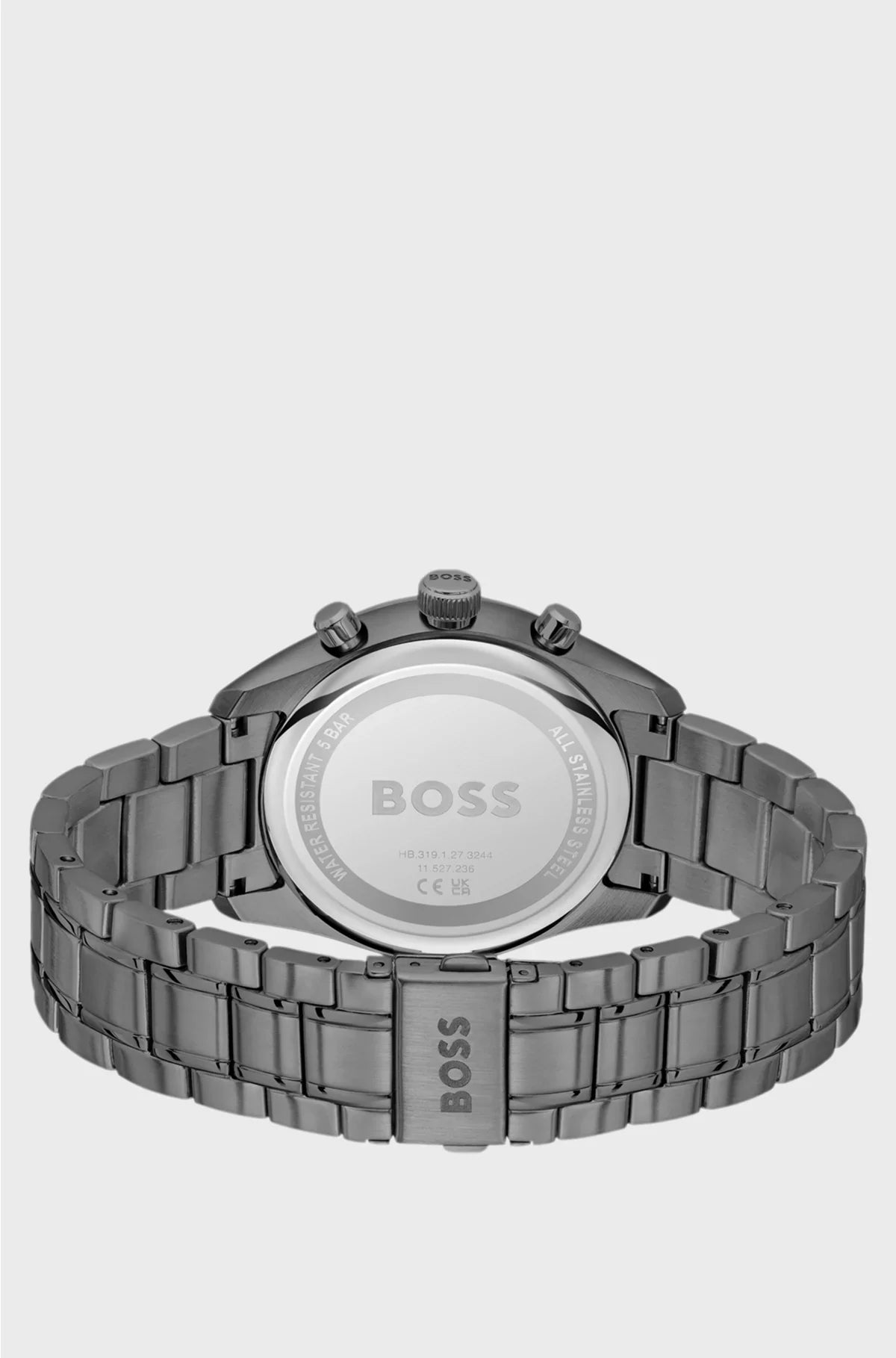 GRAND PRIX 44 GREY-PLATED CHRONOGRAPH WATCH WITH GREEN DIAL