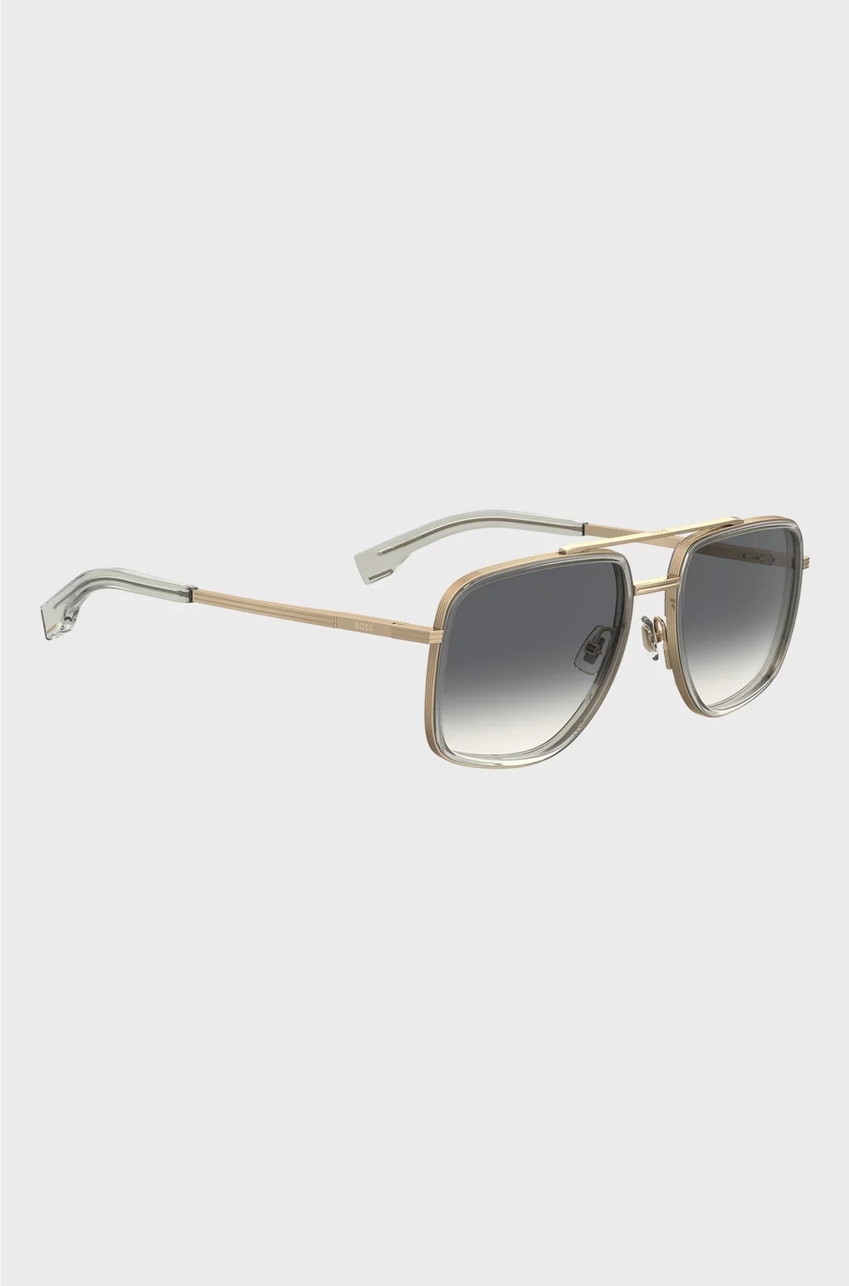 DOUBLE-BRIDGE SUNGLASSES WITH GOLD-TONE EFFECT